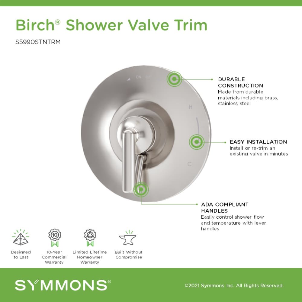 Symmons 5990STNTRM Shower-Handles - View #3