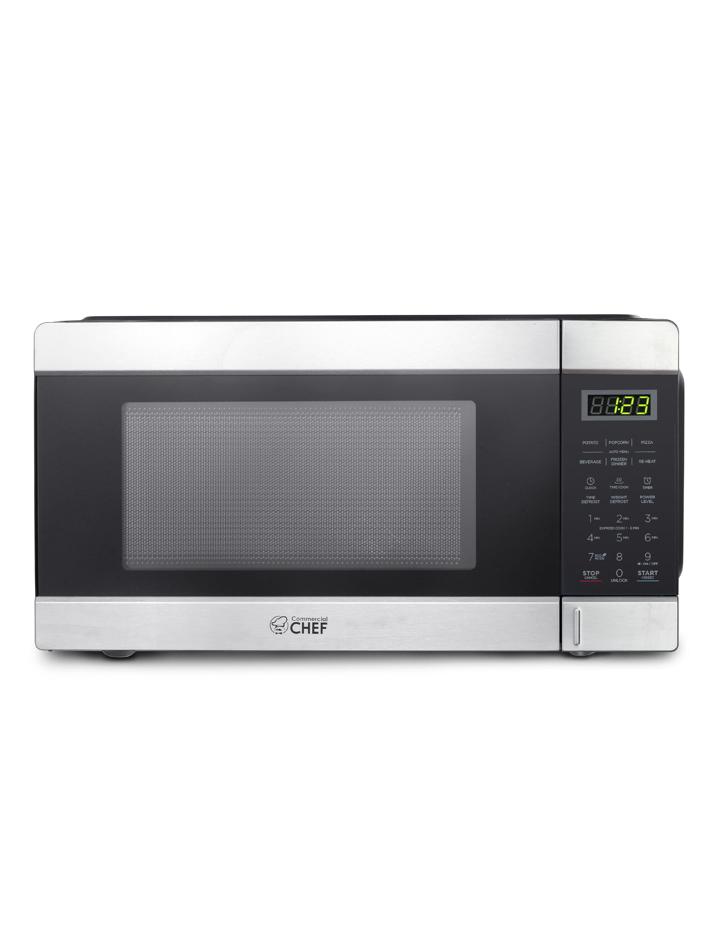 Commercial Chef CHCM11100SSB E361255 1.1-cu ft Medium 1000 -Watt Countertop Microwave ( Stainless steel )