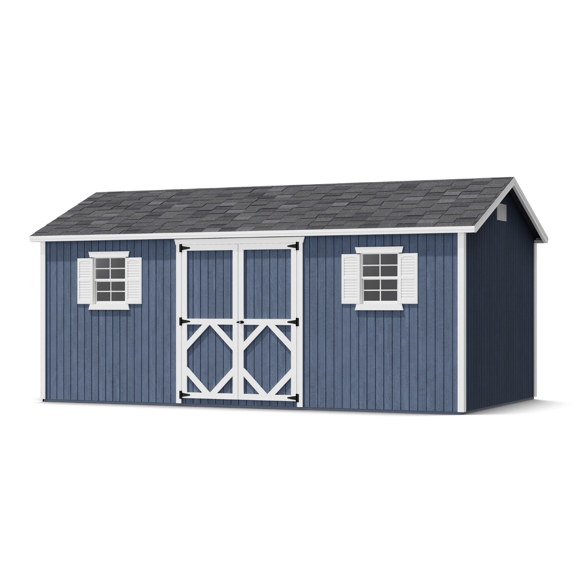 Little Cottage Co 10X18 CWS-PC Classic Workshop 10-ft x 18-ft Gable Style Wood Outdoor Storage Shed with 2 Windows 2 Doors