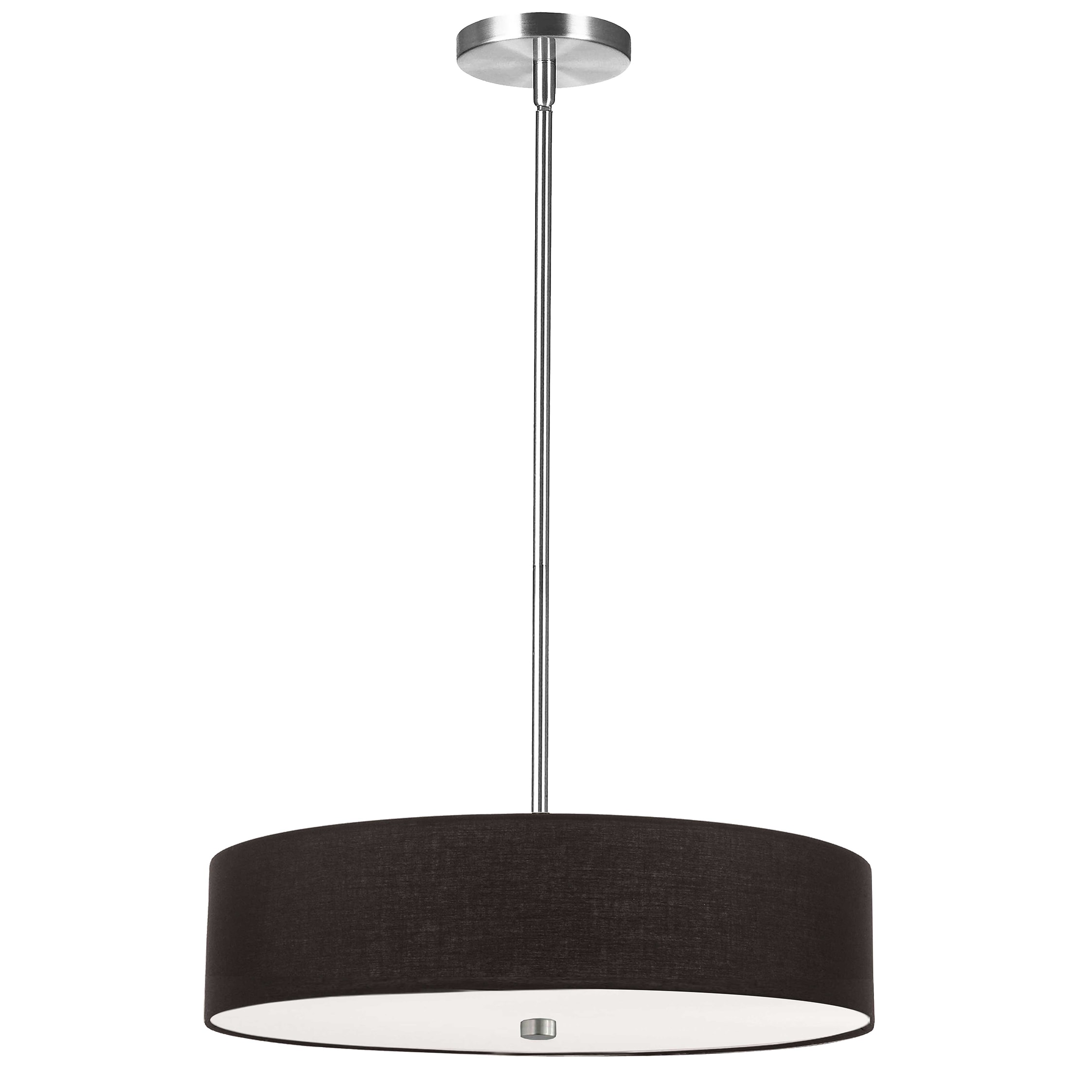 Dainolite 571-204P-PC-BK Everly 4 -Light Black Transitional Drum Medium Hanging Pendant light