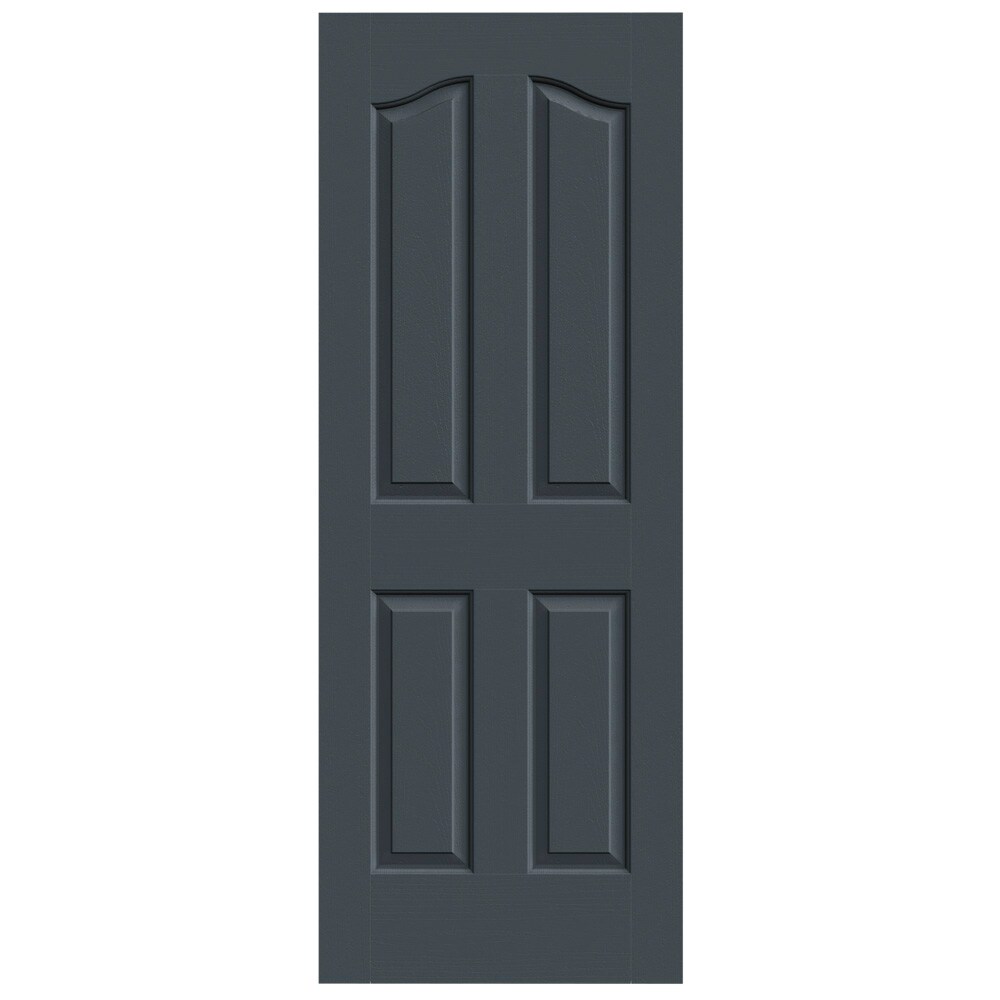 JELD-WEN Provincial 28-in x 80-in Slate 4-panel Arch Top Hollow 