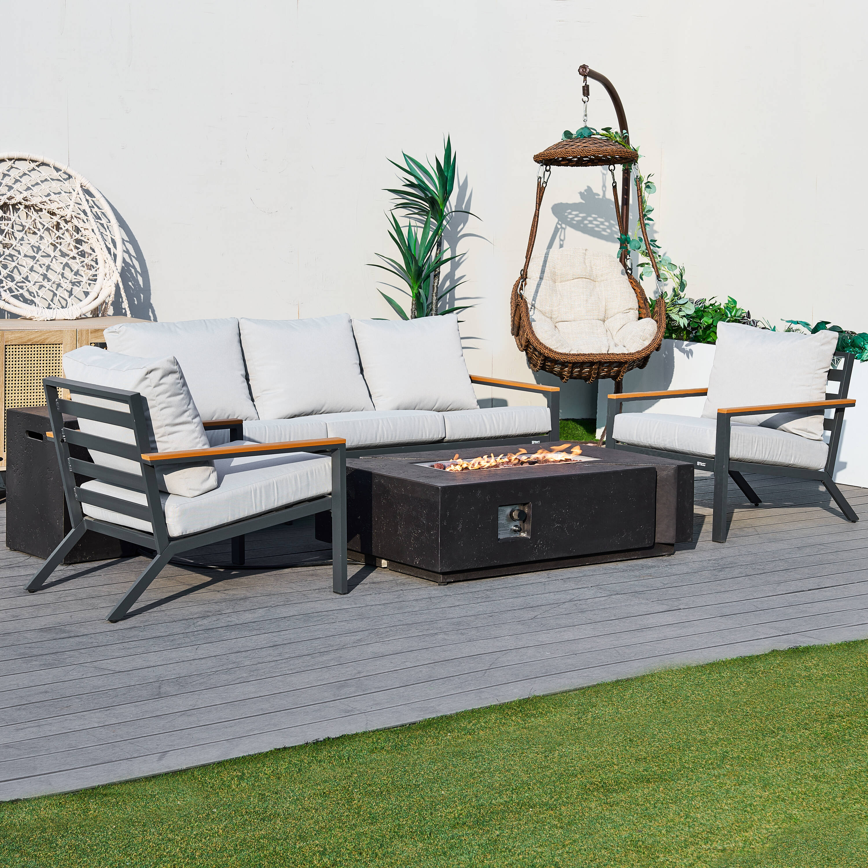 Direct Wicker DWS-2481TS2SC&913BK Patio-Conversation-Sets - View #3