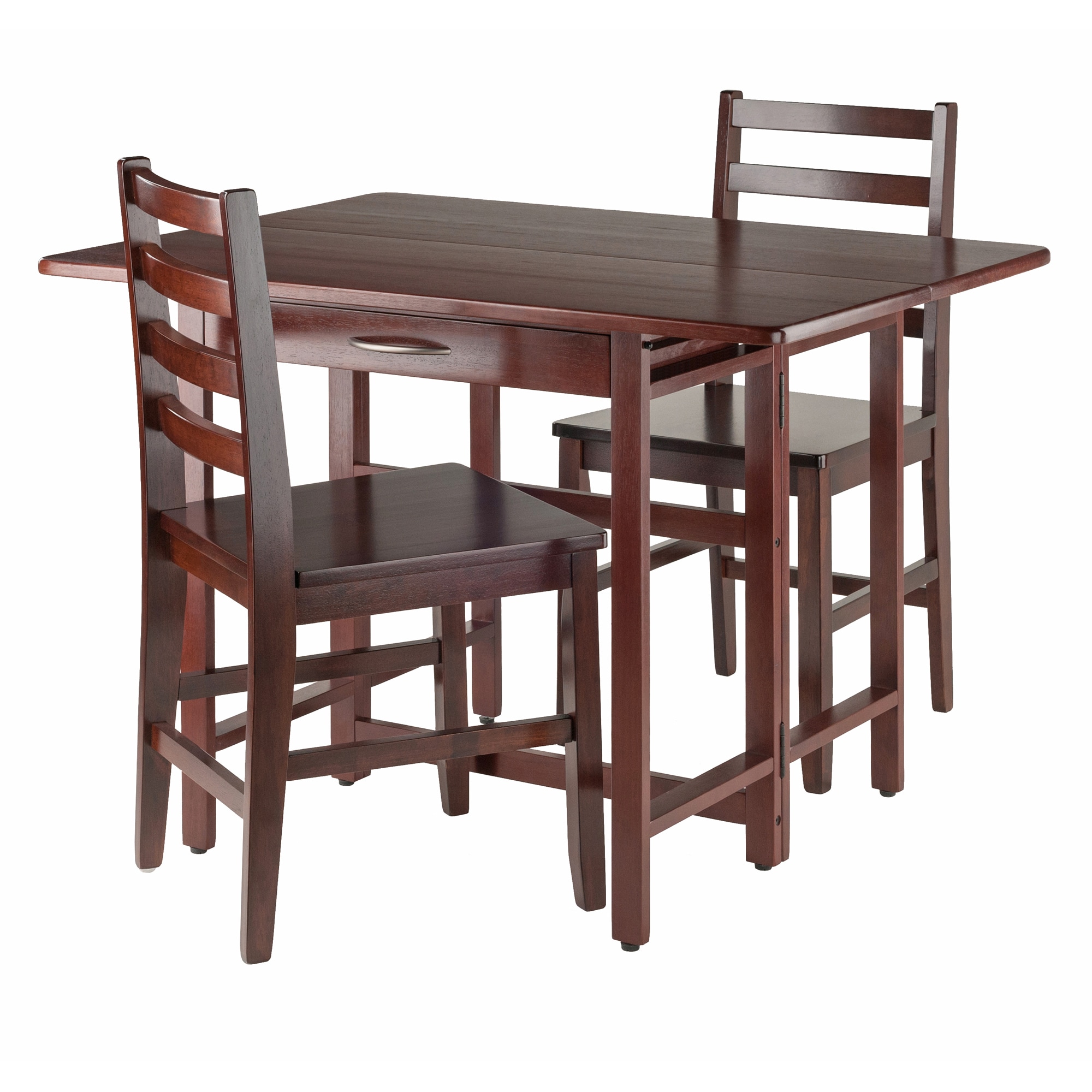 Winsome Wood 94368 Taylor Walnut Transitional Dining Room Set with Rectangular Table ( Seats 2 )