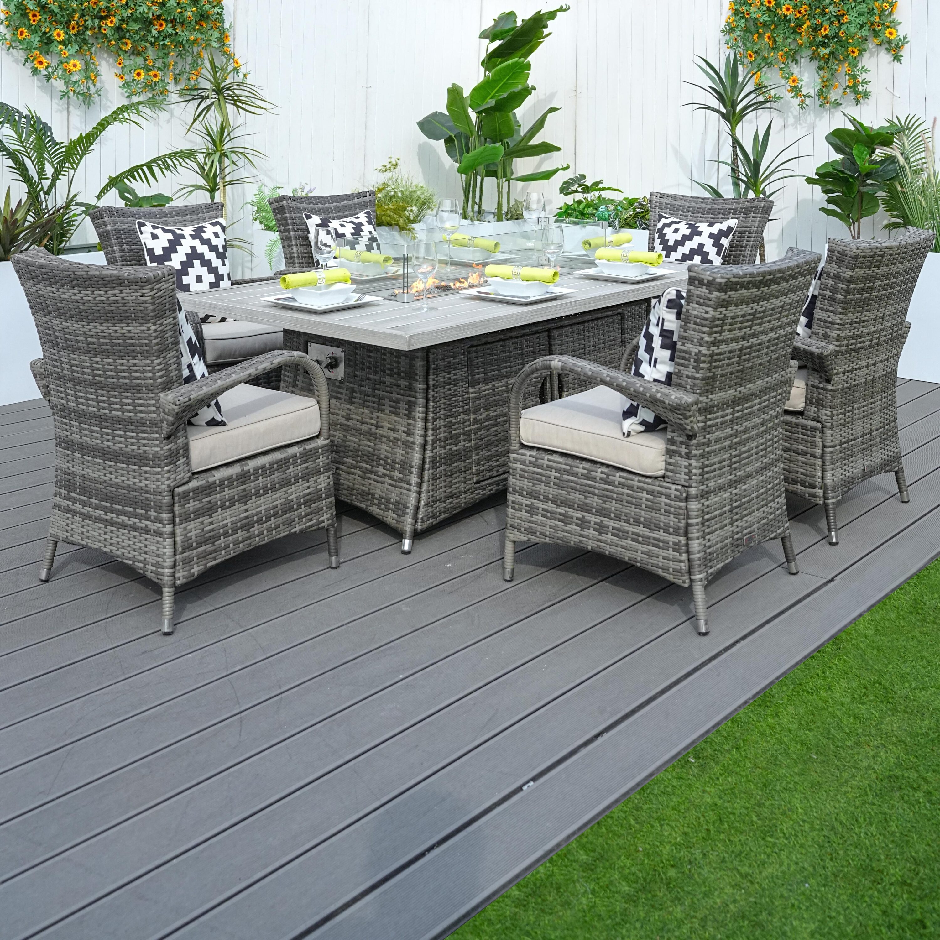 Direct Wicker DWG-06RA1122-GR Patio-Dining-Sets - View #3