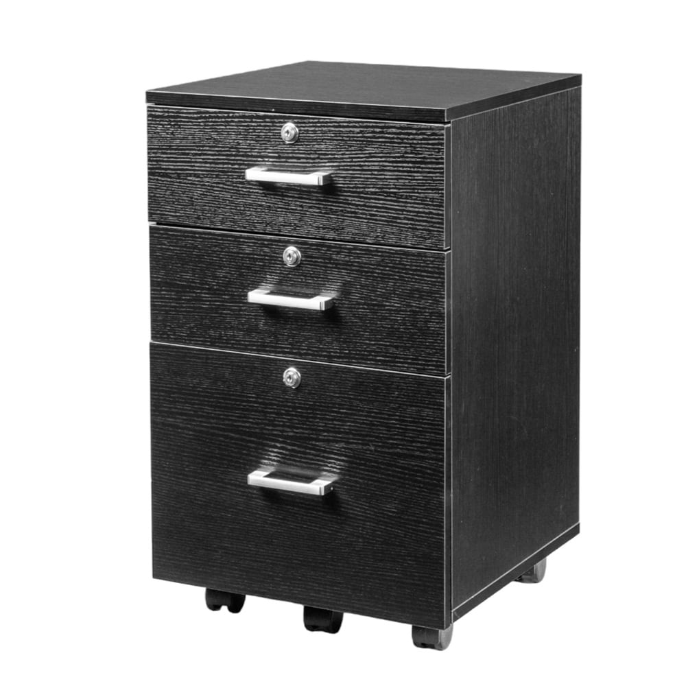 Winado LO1G52003228 Black 3 -Drawer 18.89-in File Cabinet