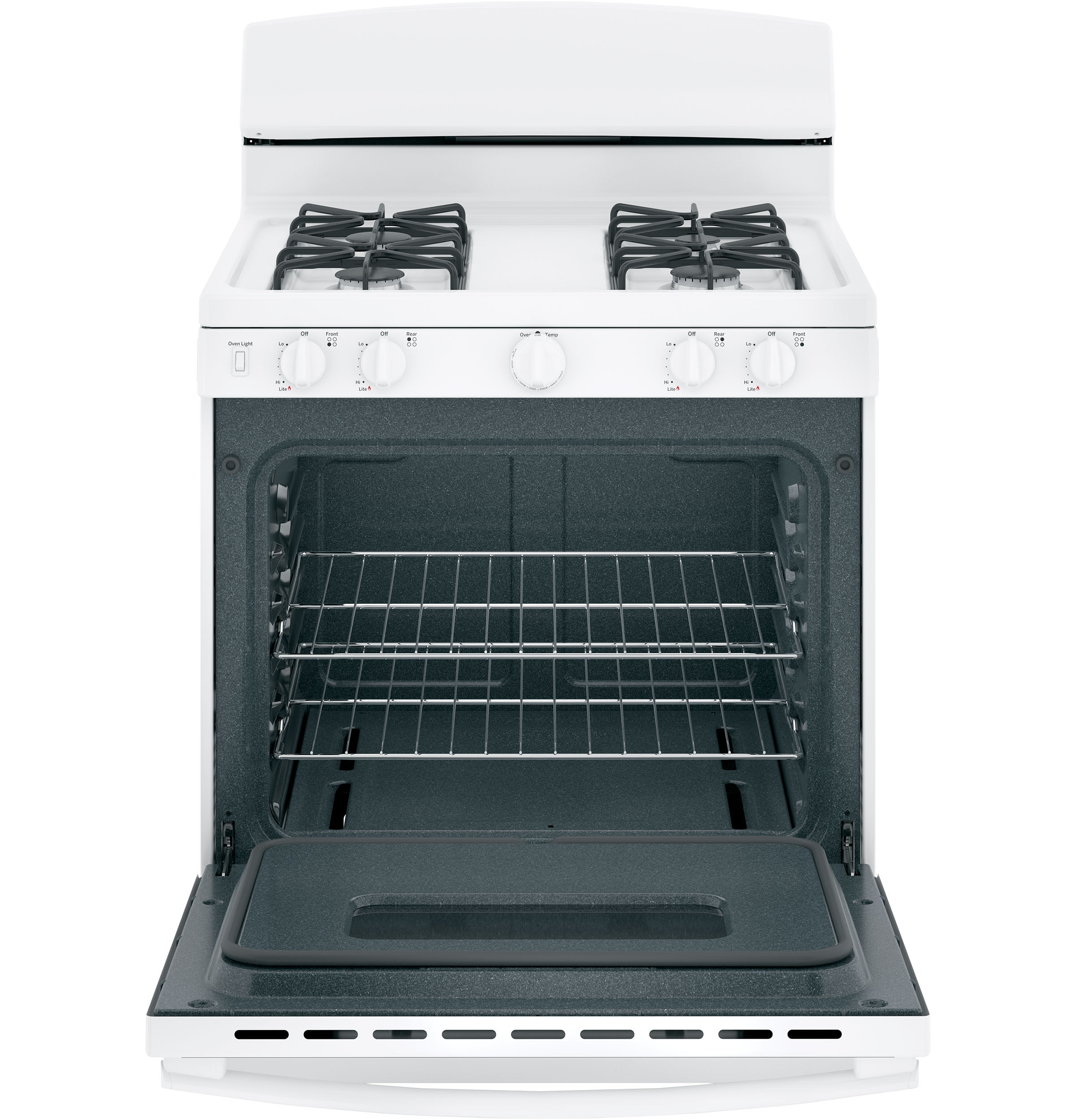 30" White Freestanding Gas Range with 4.8 cu. ft. Oven