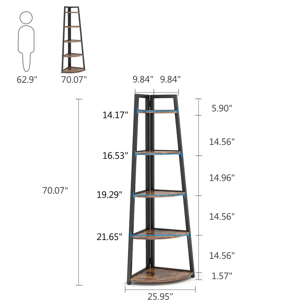 Tribesigns HOGA-U0030 bookcases - View #2