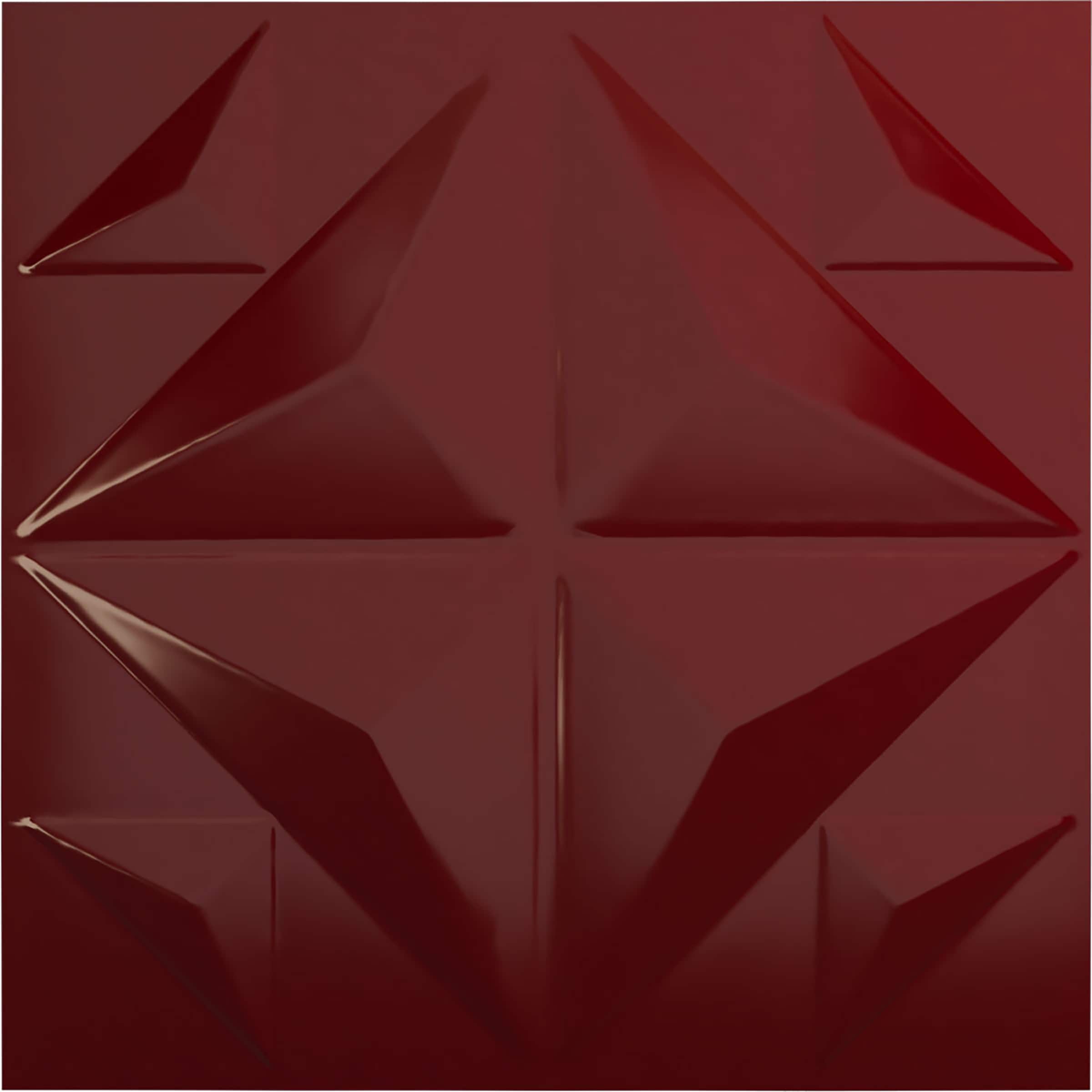 Ekena Millwork WP20X20CRHML-CASE-12 19-5/8-in x 19-5/8-in Embossed Paintable/Stainable Red PVC Wall Panel ( 12 -Pack, Covers