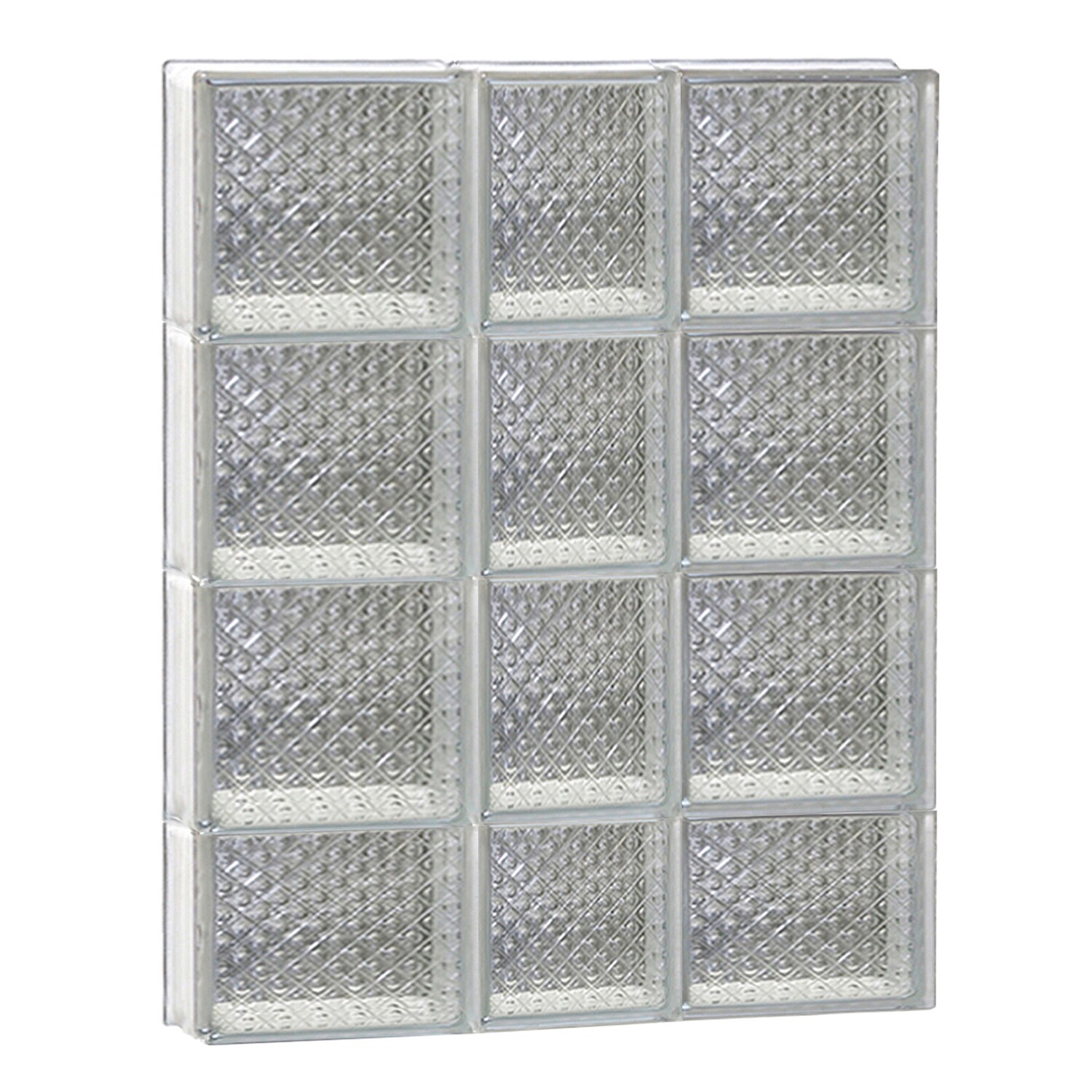 REDI2SET S2230DP Diamond Glass 21-1/4-in x 29-in Frameless Replacement Glass Block Window