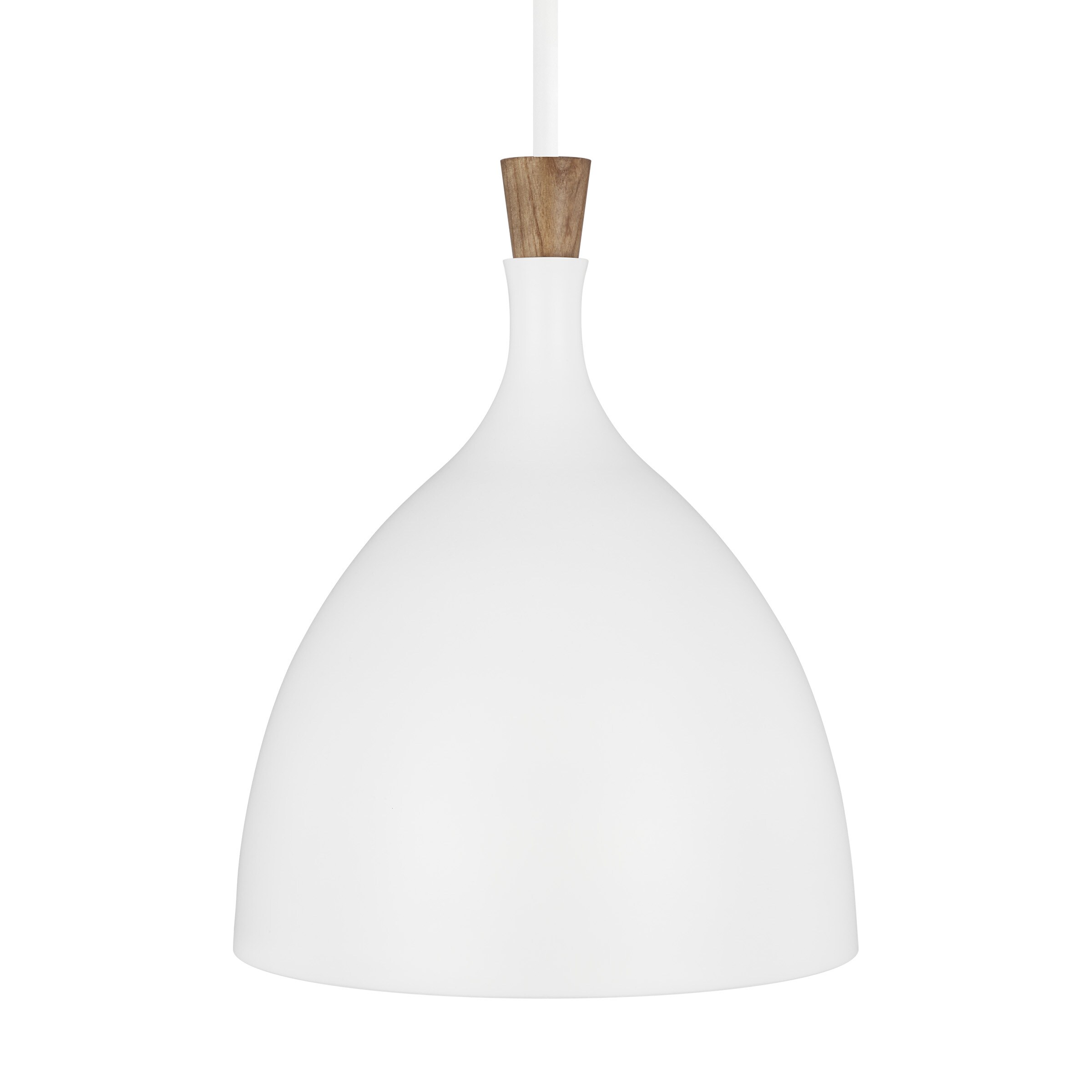 Matte White Steel Indoor/Outdoor Bowl Pendant Light