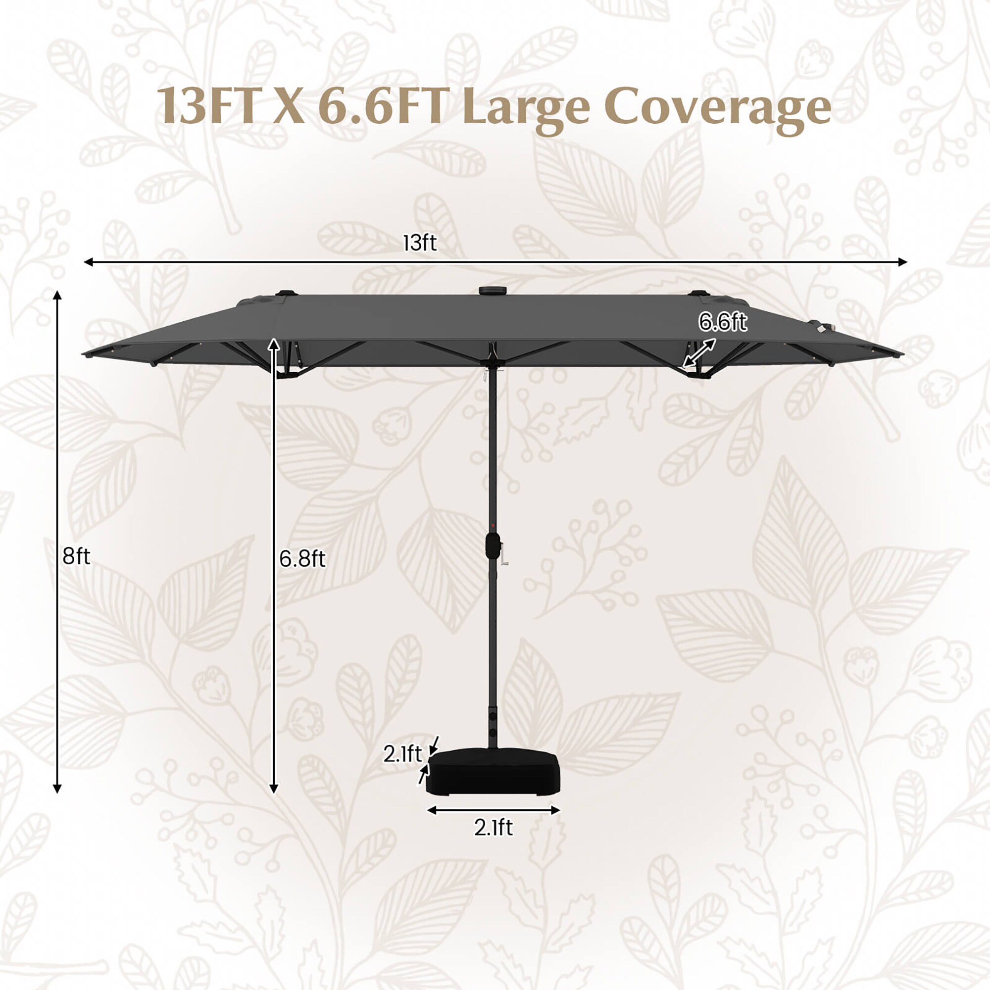 Costway HCST01425 Umbrellas-2 - View #2