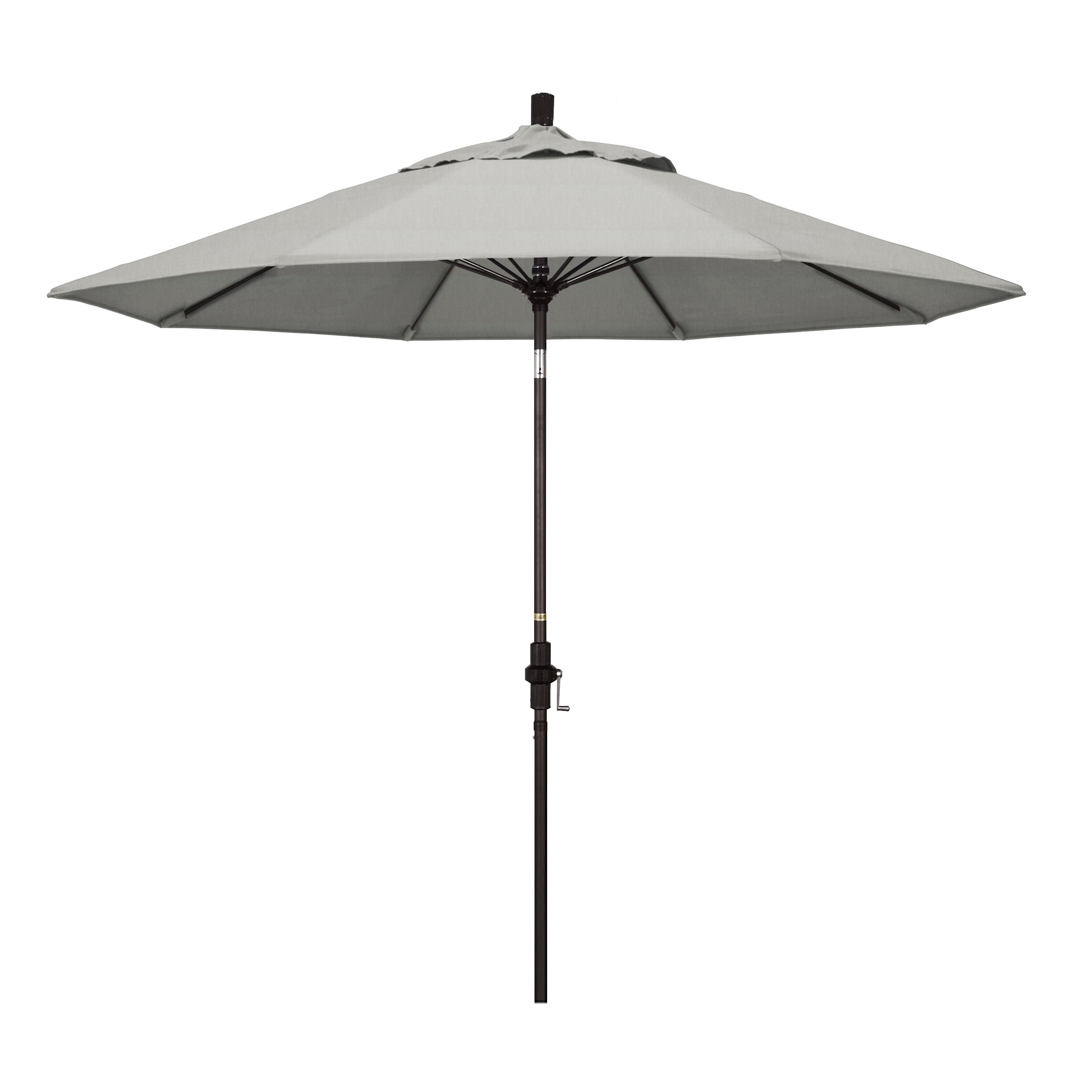 California Umbrella GSCUF908117-5402 9-ft Aluminum Gray Auto-tilt Market Patio Umbrella