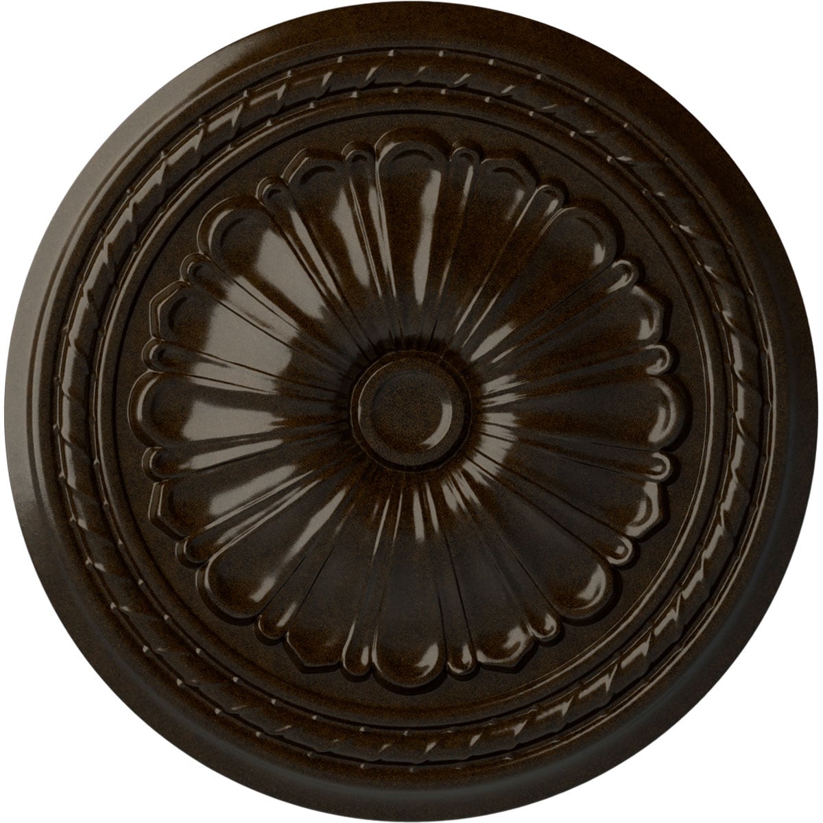 Ekena Millwork CM20ALBZS Alexa 20.5-in W x 20.5-in L Painted Bronze Polyurethane Whole Ceiling Medallion