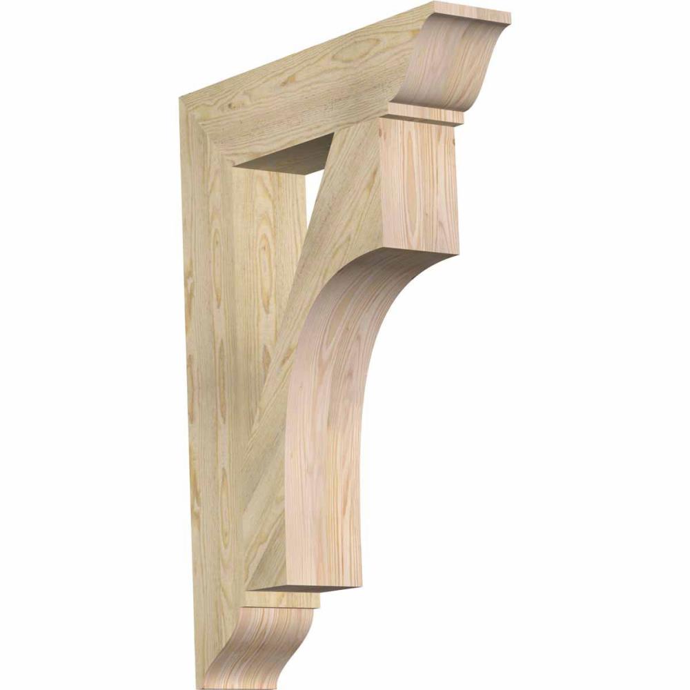 Ekena Millwork BKT06X28X40WTL01RDF Westlake traditional rough sawn 6-in x 28-in x 40-in Douglas fir Brown Wood Standard bracket