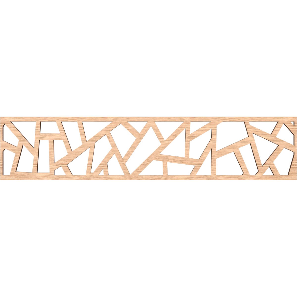Ekena Millwork MLDB10X46HSBRO Harrisburg Fretwork Flat Trim 10-in x 3.9-ft Red Oak Brown Unfinished 2157151 Pierced Wall Panel Moulding