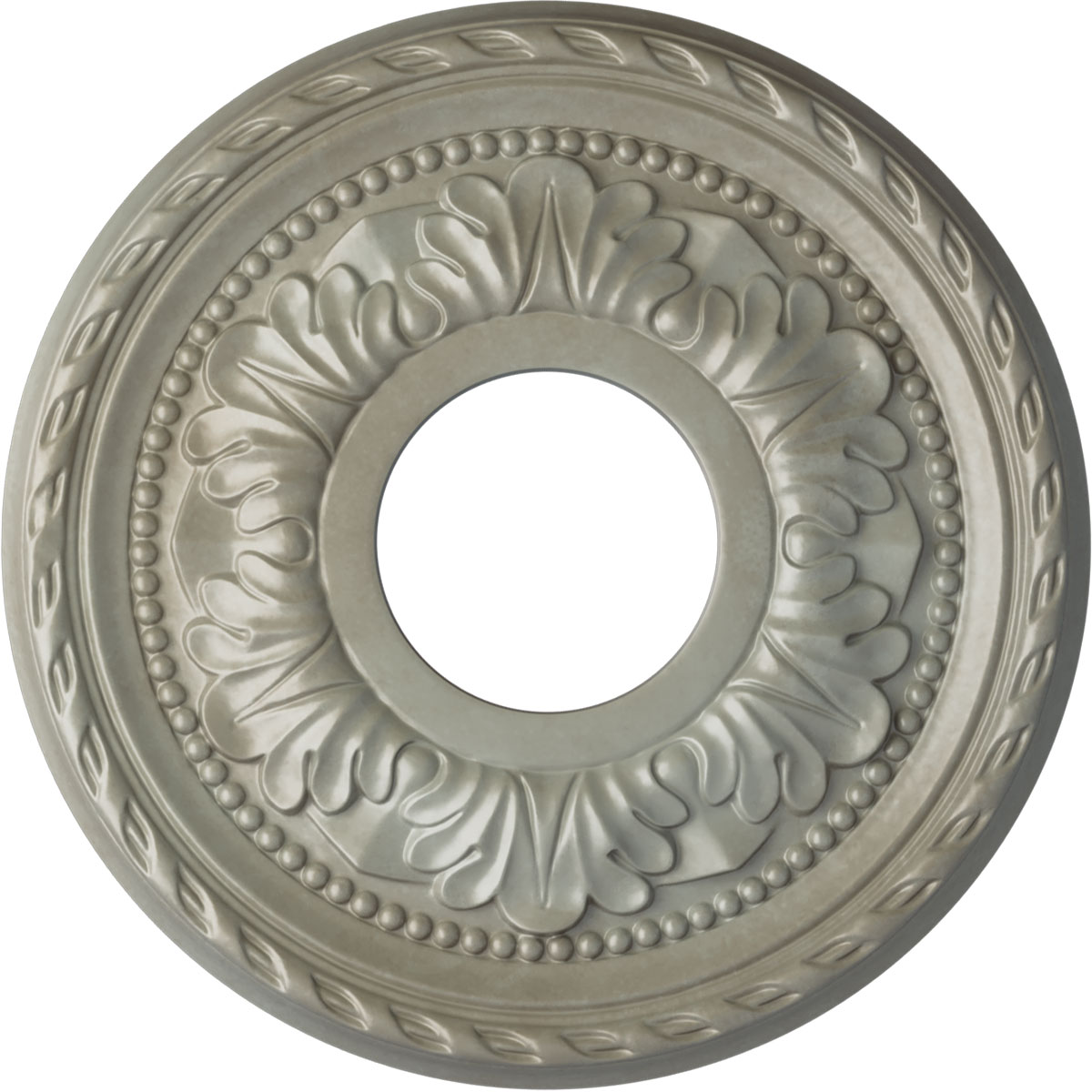Ekena Millwork CM11PMFLS Palmetto 11.375-in W x 11.375-in L Painted Flash Gold Polyurethane Whole Ceiling Medallion