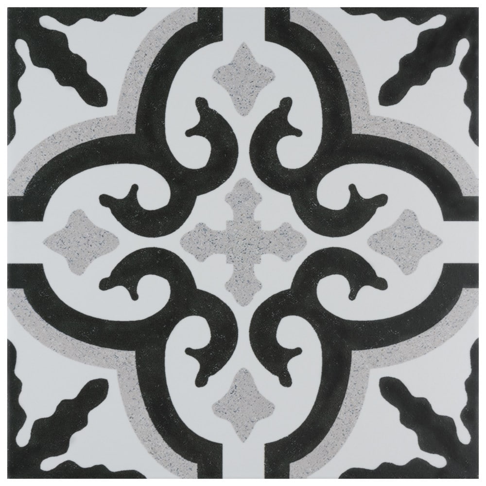 Affinity Tile FCD10JAN Jaen White 10-in x 10-in Satin Porcelain Patterned Standard Floor and Wall Tile ( 10.88-sq ft Carton