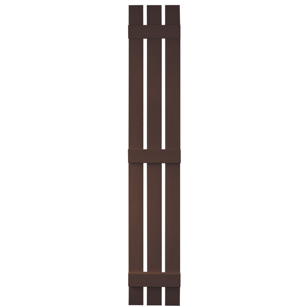 Vantage V5371280009 11.875-in W x 78.625-in H Chocolate Brown Spaced Exterior Shutters