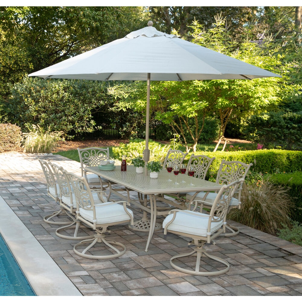 Hanover TRADDNSD9PCSW8-BE-SU Patio-Dining-Sets - View #15