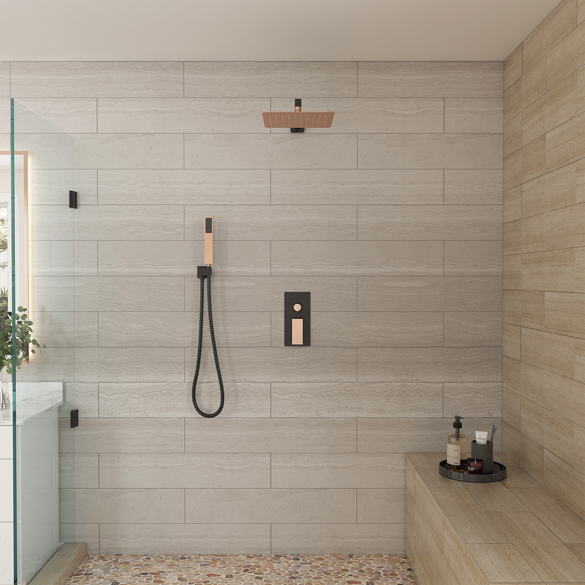 Mondawe WF6360-10BRG Showerhead-Bar-Panels - View #4