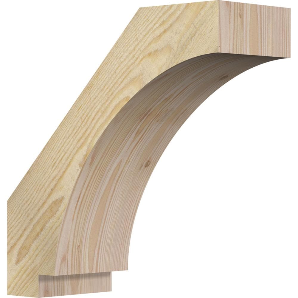 Ekena Millwork BRC06X16X16IMP00RDF 6-in x 16-in x 16-in Douglas Fir Wood Imperial Rough Sawn Knee Brace