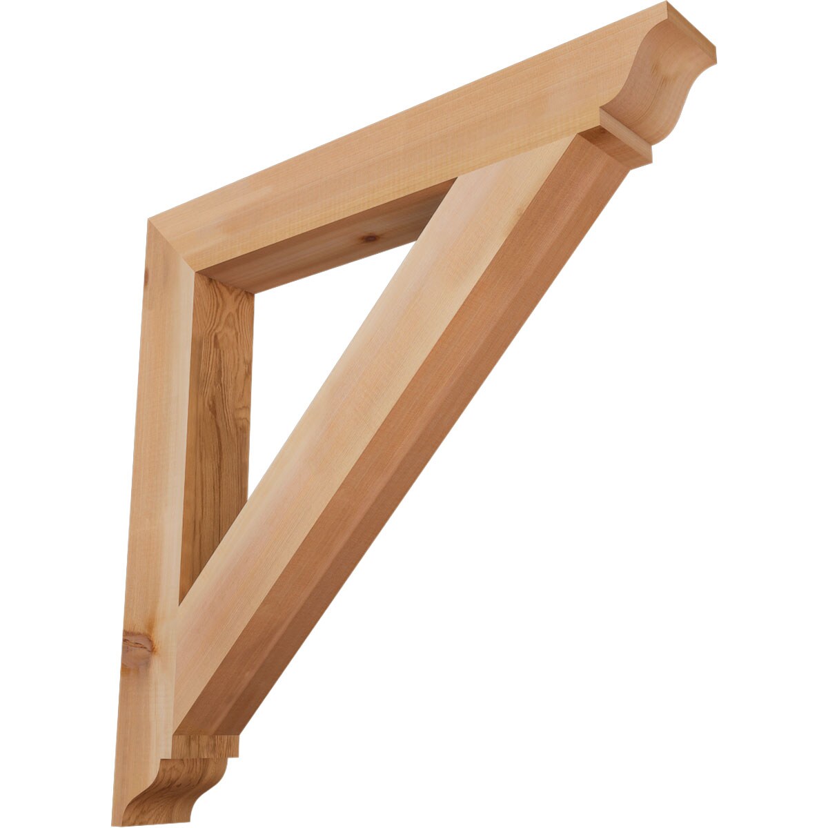 Ekena Millwork BKT04X30X30TRA01SWR Traditional traditional smooth 3-1/2-in x 30-in x 30-in Western red cedar Brown Wood Standard bracket