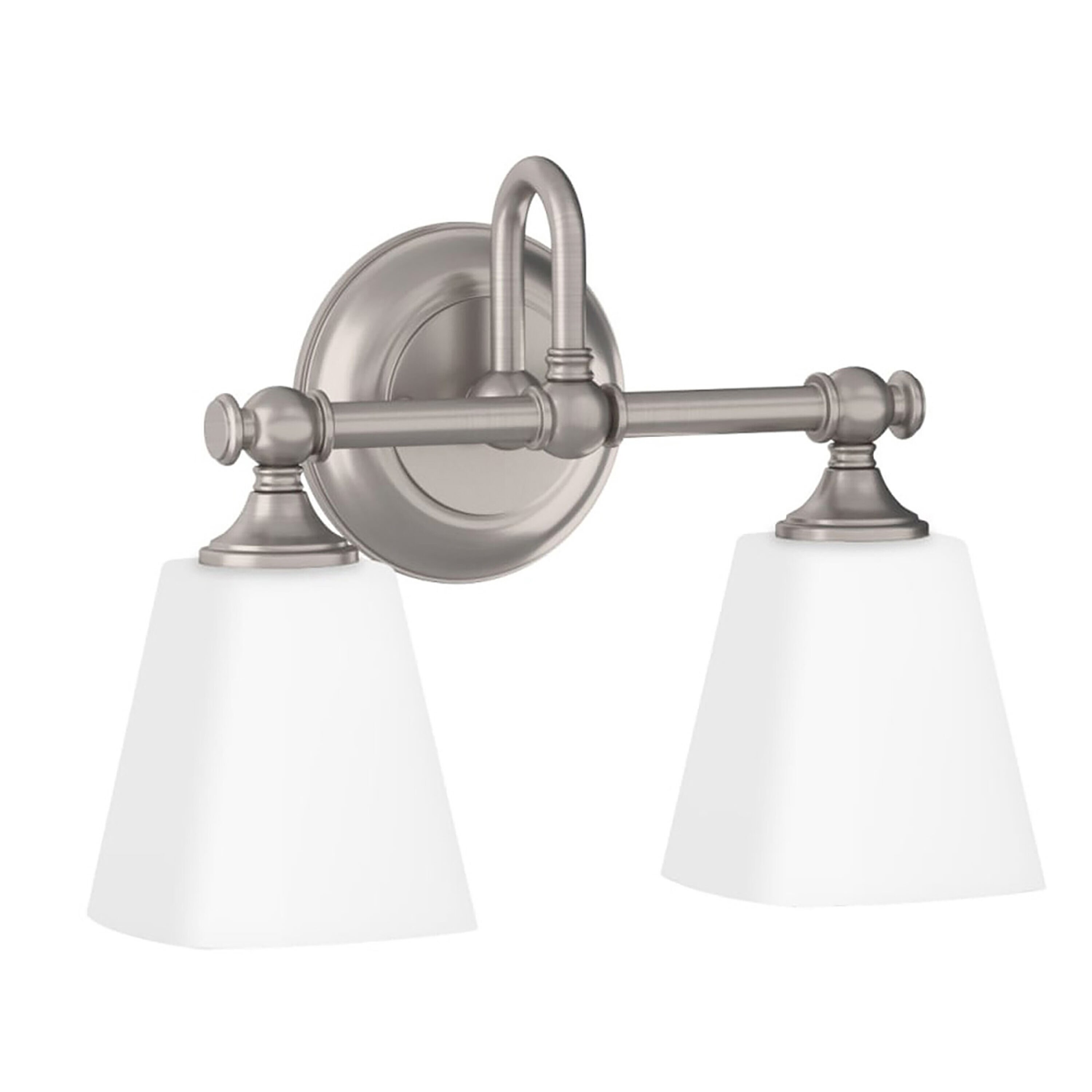 Signature Hardware Matina 14-in 2-Light Brushed Nickel Contemporary ...