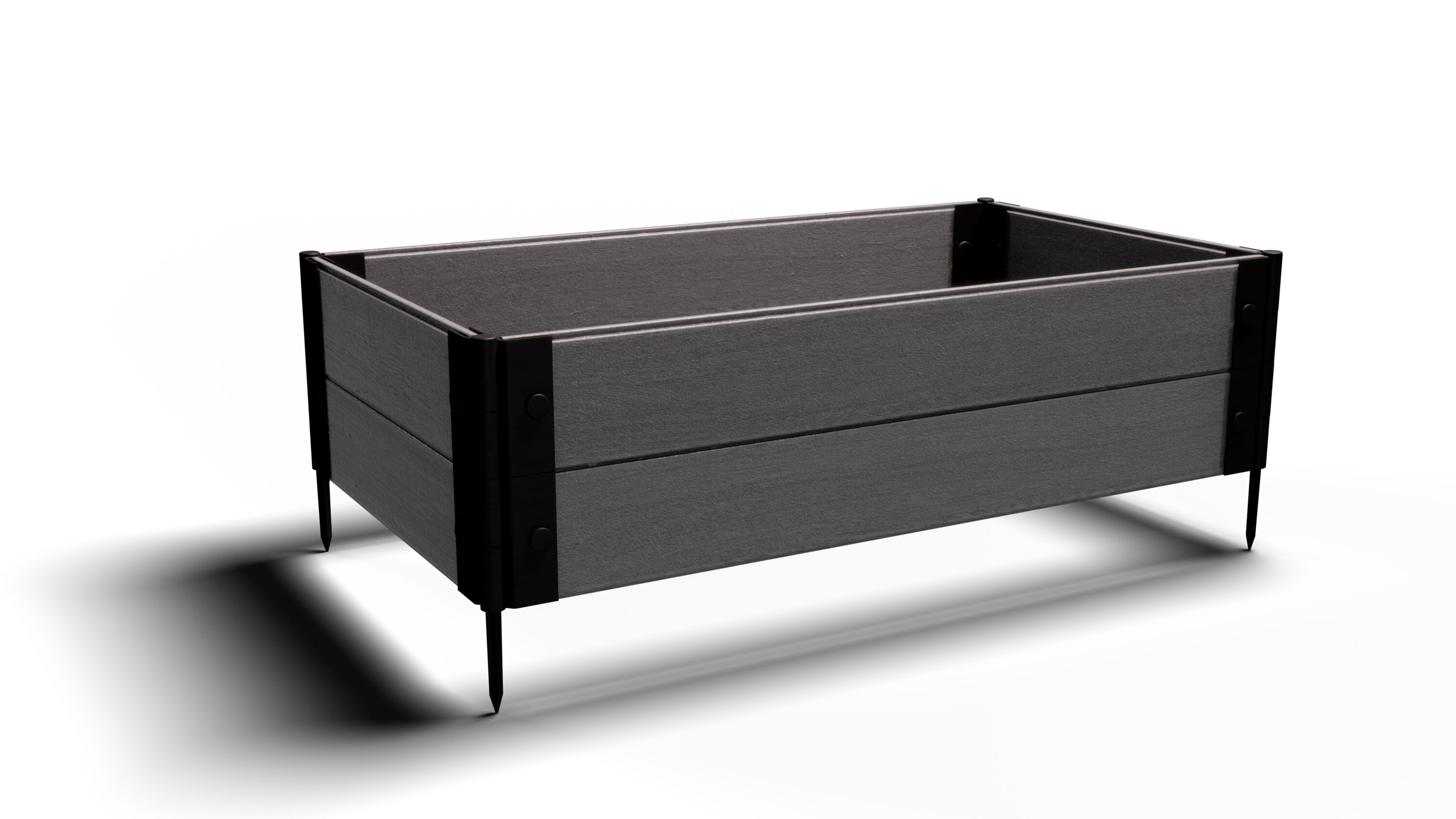 Natures Composites 134SG42000-002PK Rectangle 12.0-in W x 12-in H x 12-in D Gray Mixed/Composite Indoor/Outdoor Garden bed