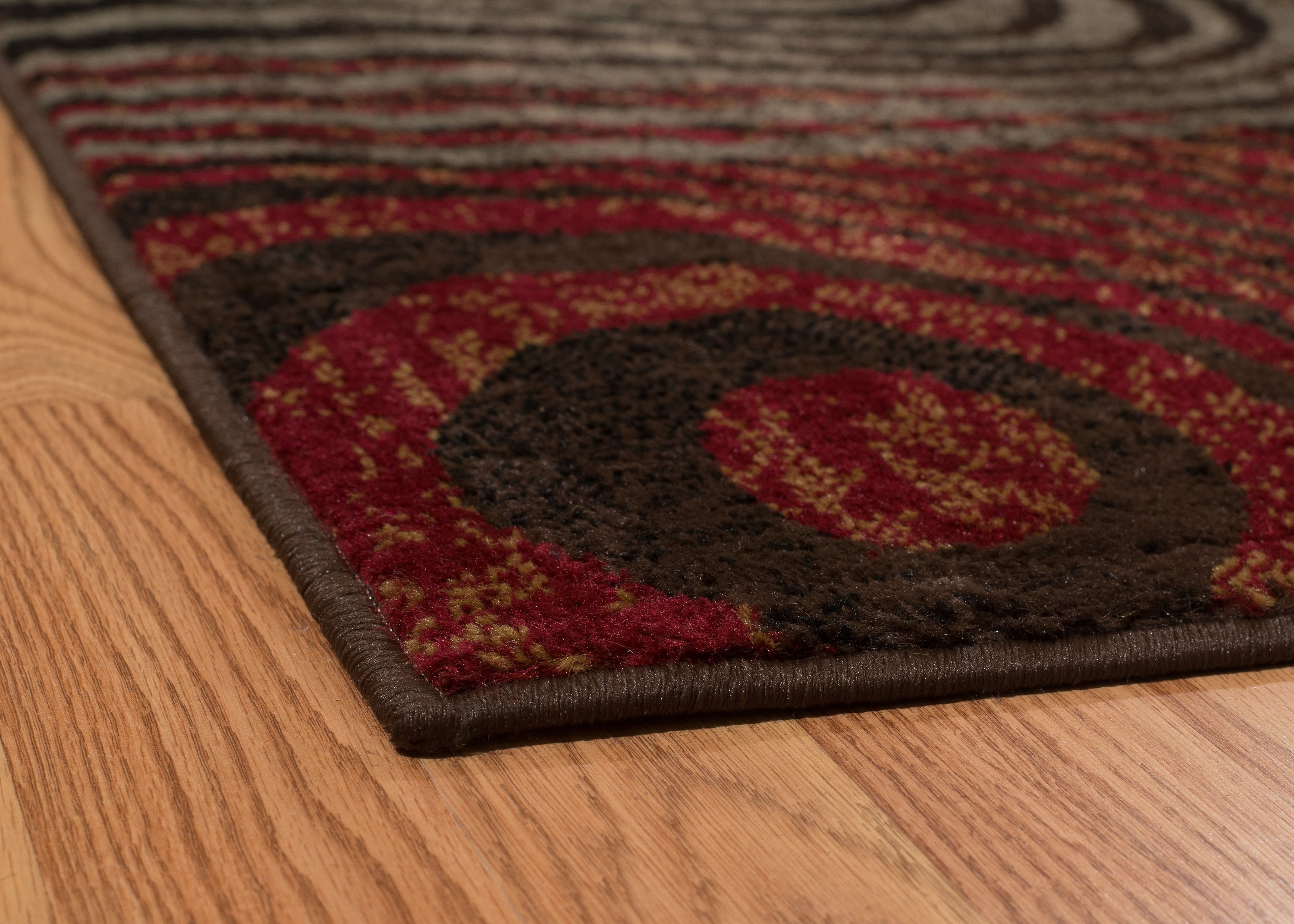 Abstract Multicolor Synthetic Rectangular Area Rug