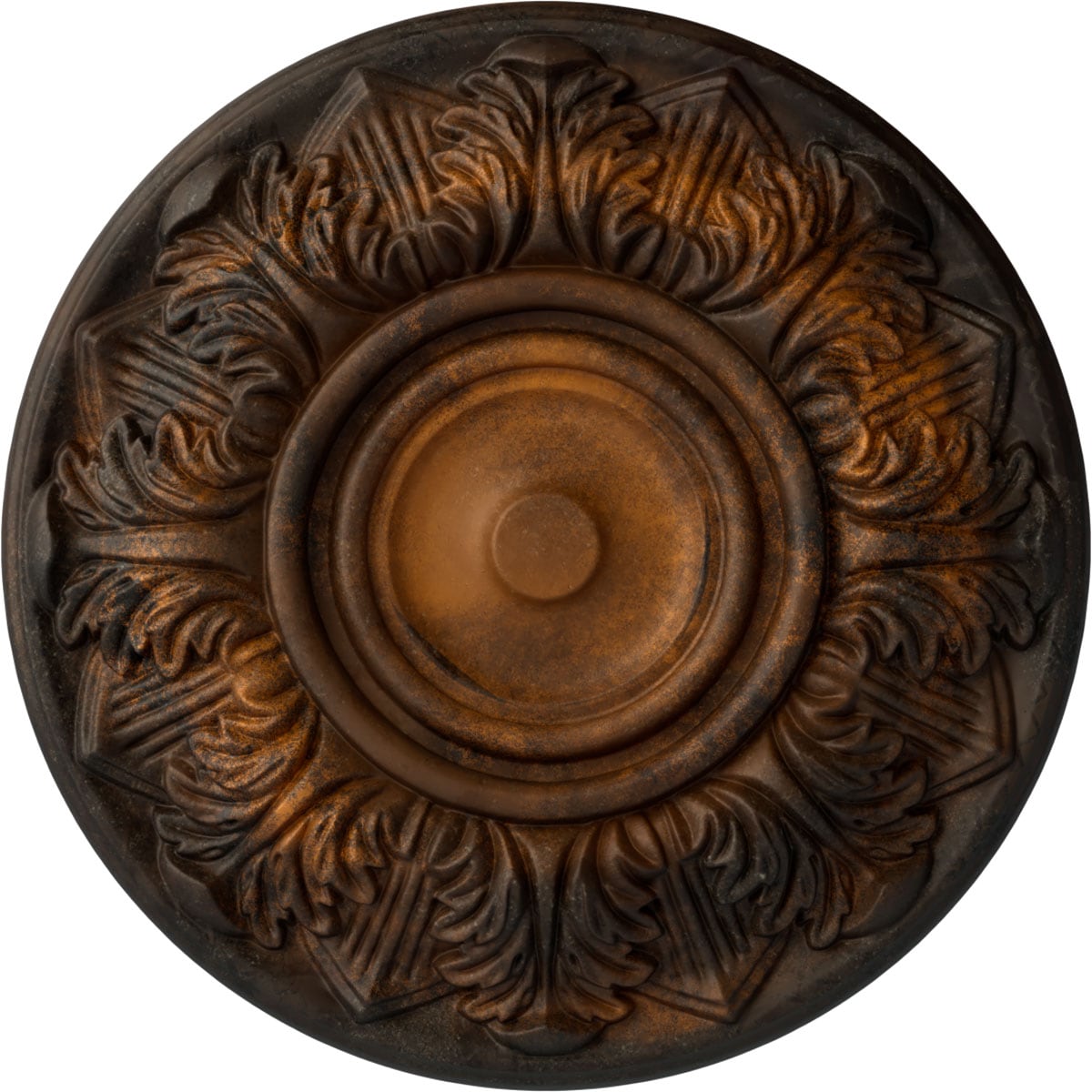 Ekena Millwork CM13WHRUS Whitman 13-in W x 13-in L Rust Polyurethane Ceiling Medallion