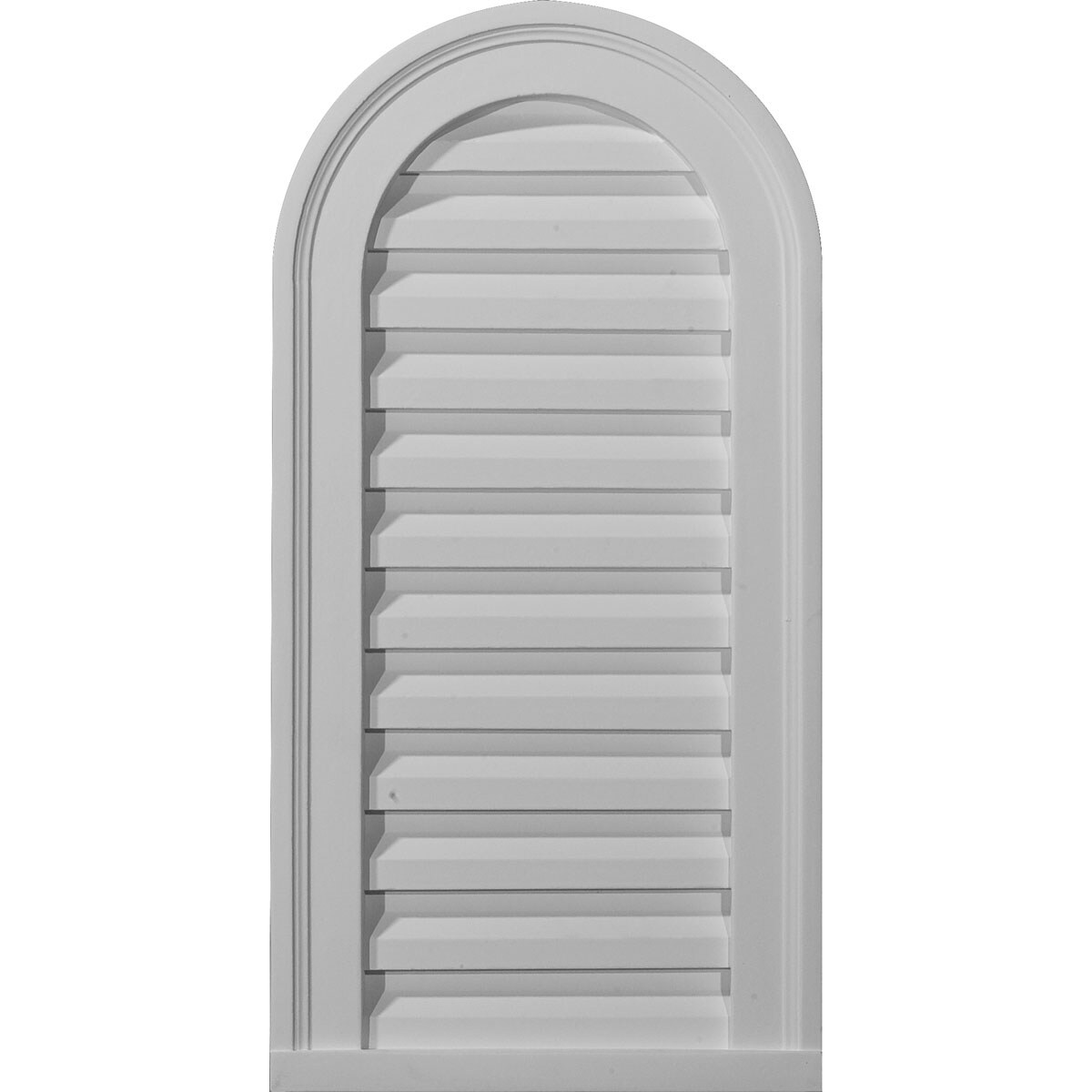 Ekena Millwork GVCA22X32F 20.0-Inches x 30.0-Inches White Round top Urethane Gable Louver Vent