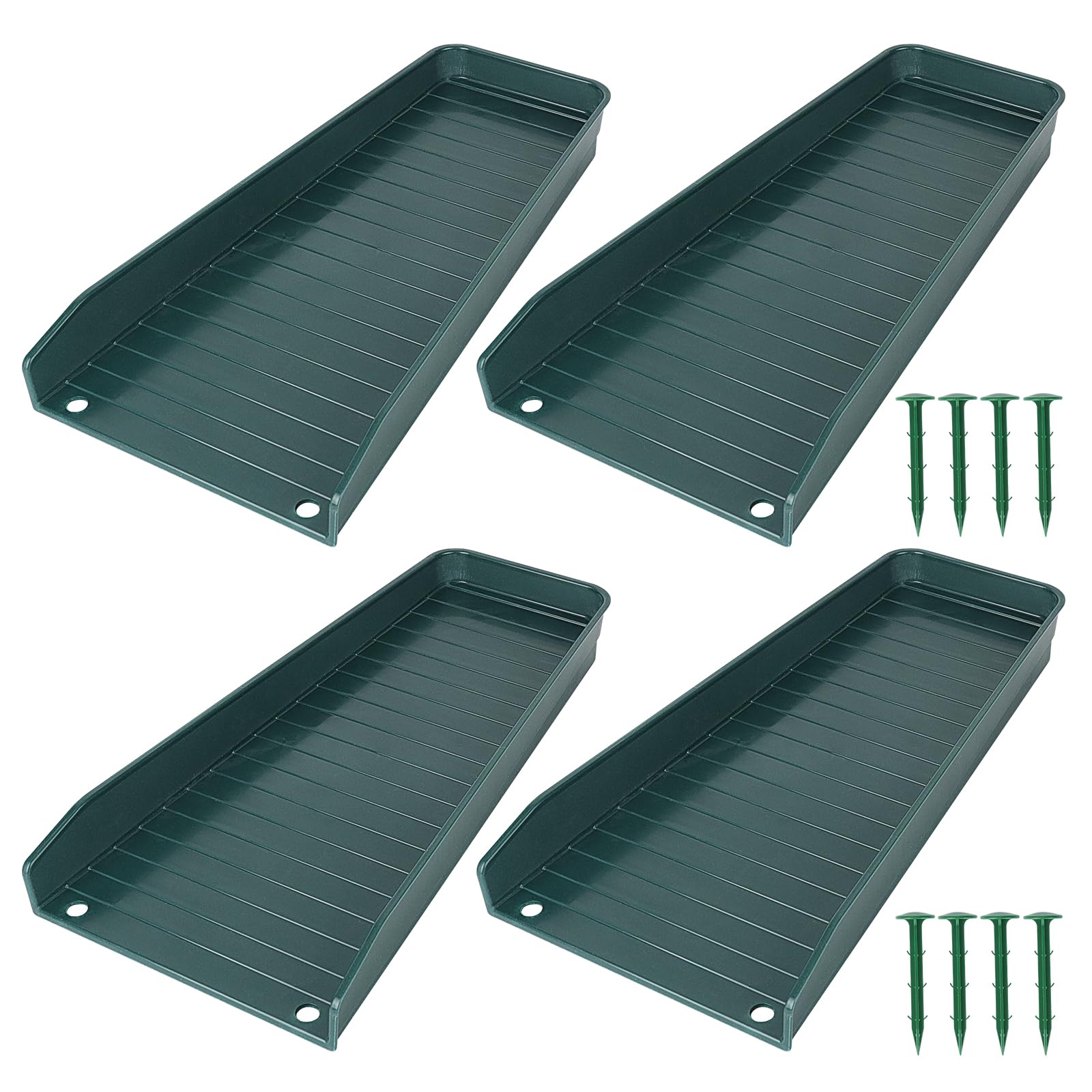 Misopily  Gutter Downspout Splash Block 16 Point 3 Inch Drain Guard Diverter Extensions for Water Drainage Protects House Foundations Green 4 pcs
