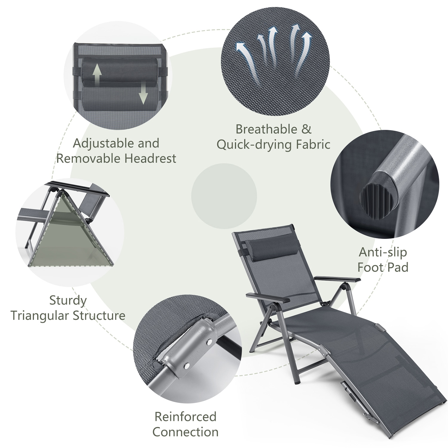 WELLFOR TDZ10399 Patio-Chairs - View #4