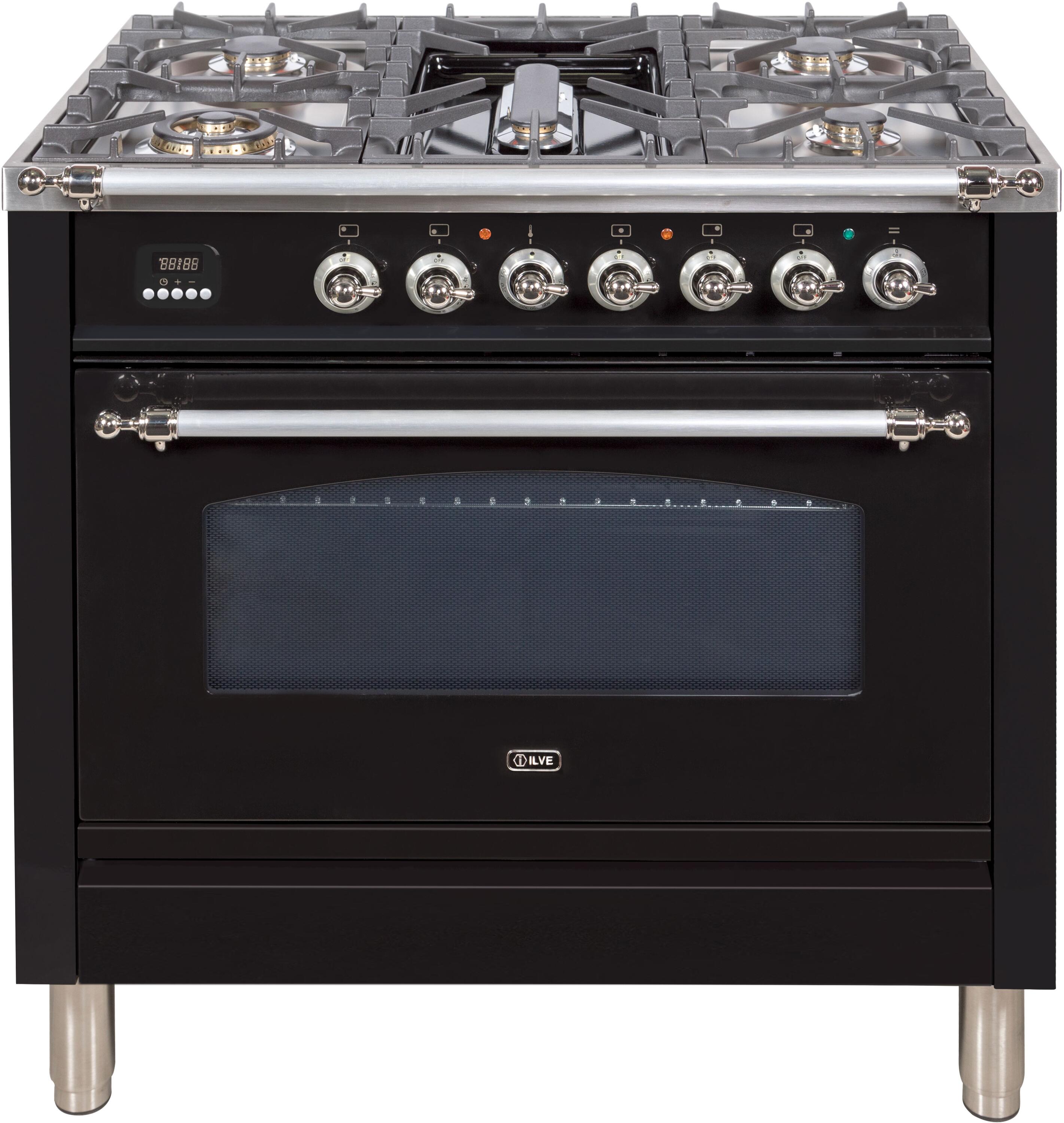 ILVE Nostalgie 36-in 5 Burners 3.55-cu ft Self-cleaning Convection Oven ...