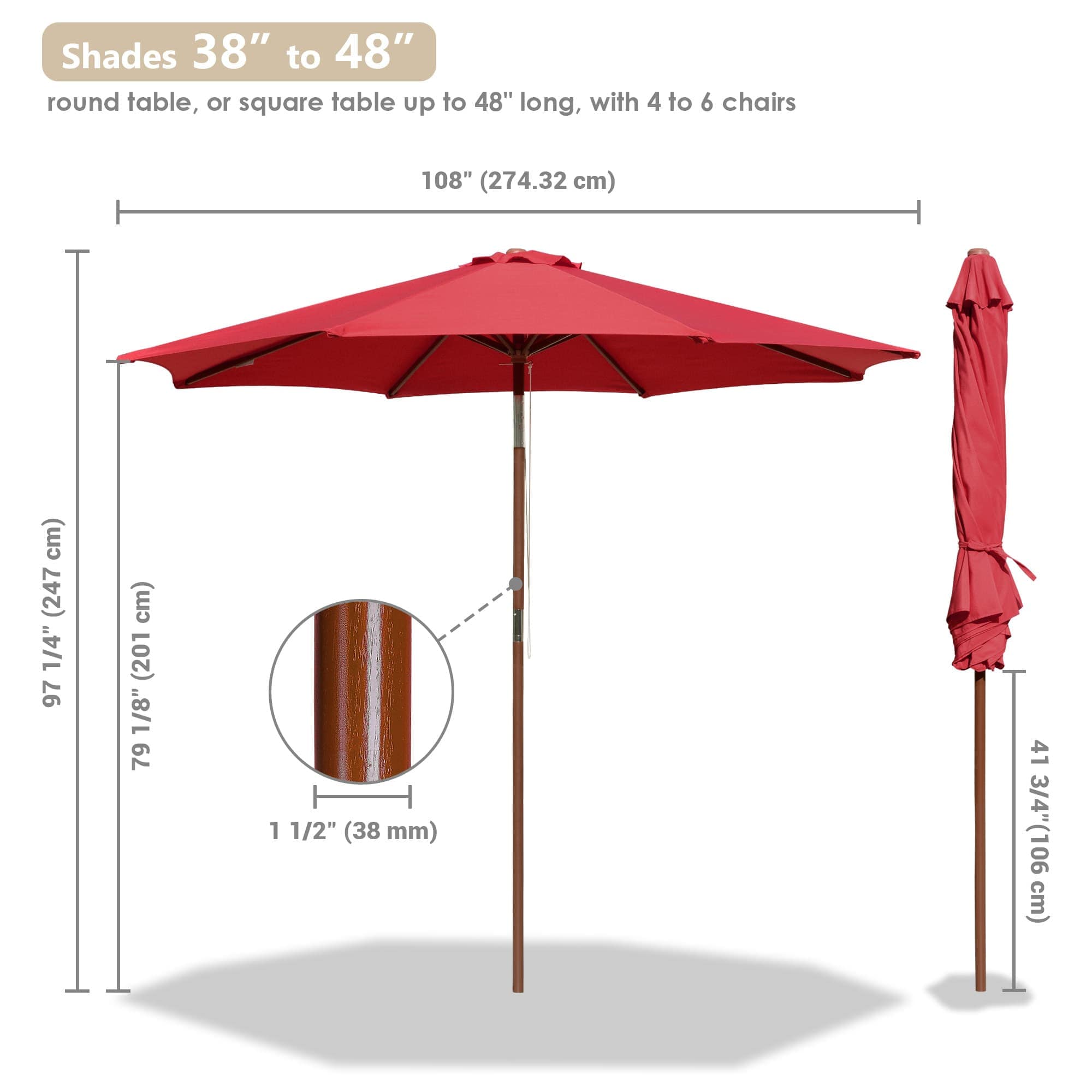 Yescom 07UMB034-9WT-02-LO Umbrellas-2 - View #5
