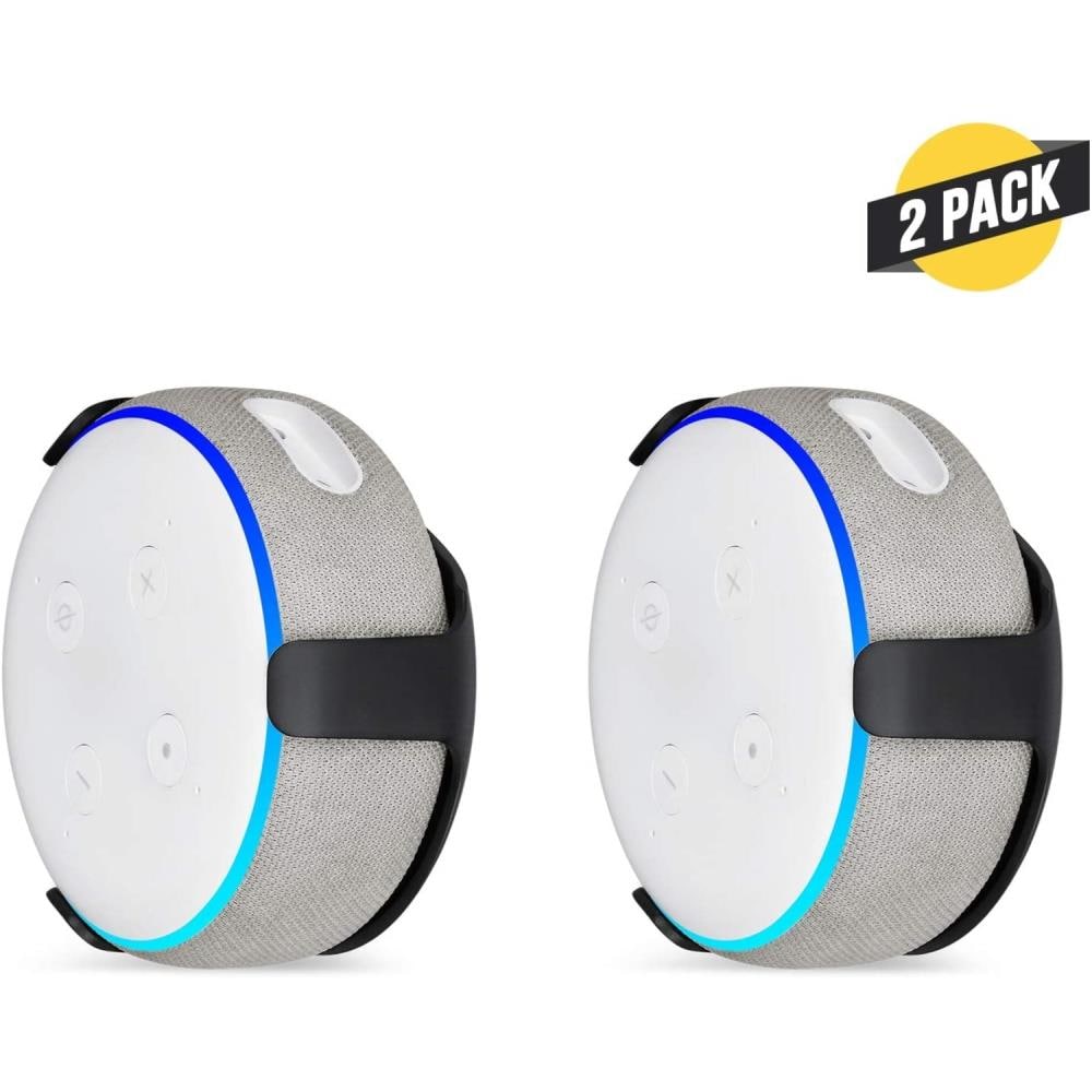3rd Gen Black, 1 Pack Wall Mount Compatible with Echo Dot - Mounting Alternative for Your Alexa Smart Speaker 