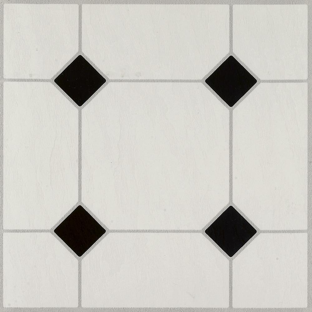 Armstrong Flooring 12 In, Black And White Vinyl Tile Flooring