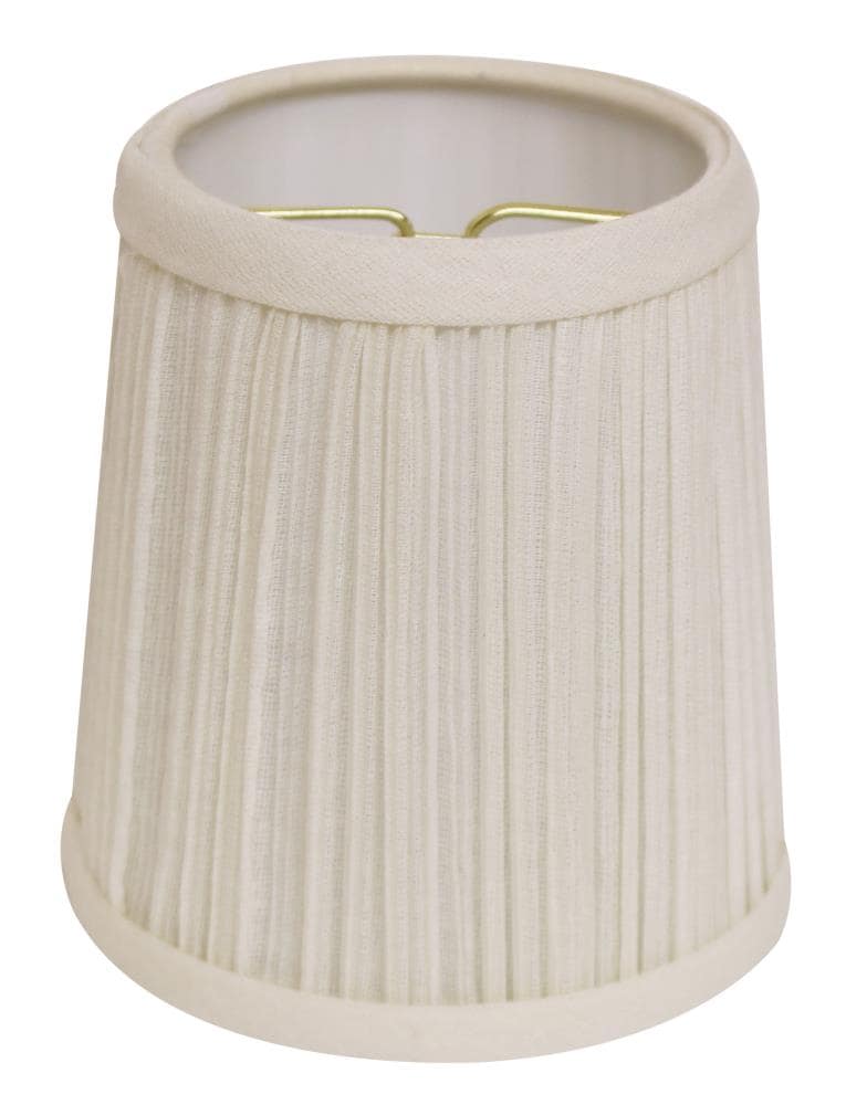 White Fabric Drum Lamp Shade, White Pleated Drum Lamp Shades