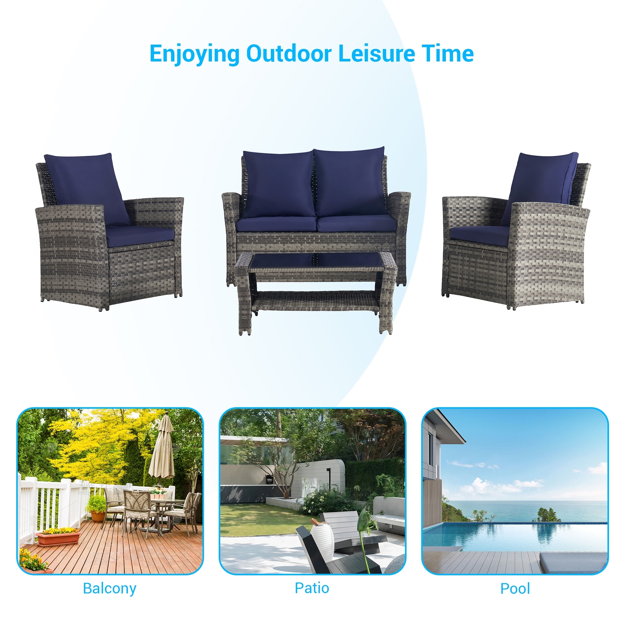 SANSTAR LRS-857NY Patio-Conversation-Sets - View #2