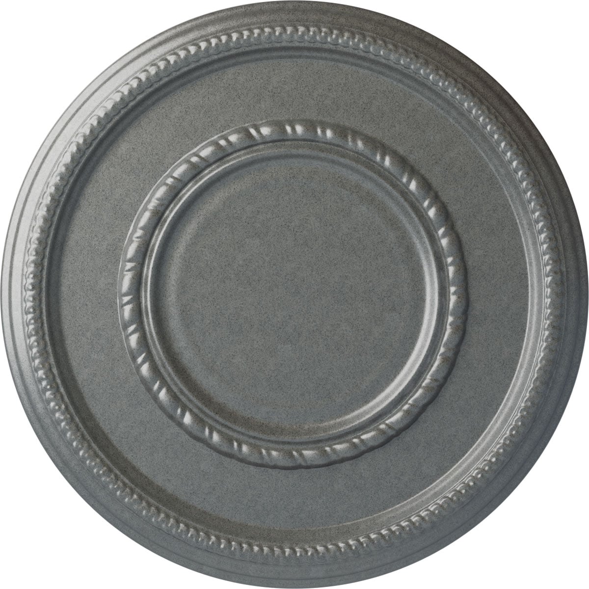 Ekena Millwork CM17FEPLS Federal Roped Large 17.375-in W x 17.375-in L Painted Platinum Polyurethane Whole Ceiling Medallion