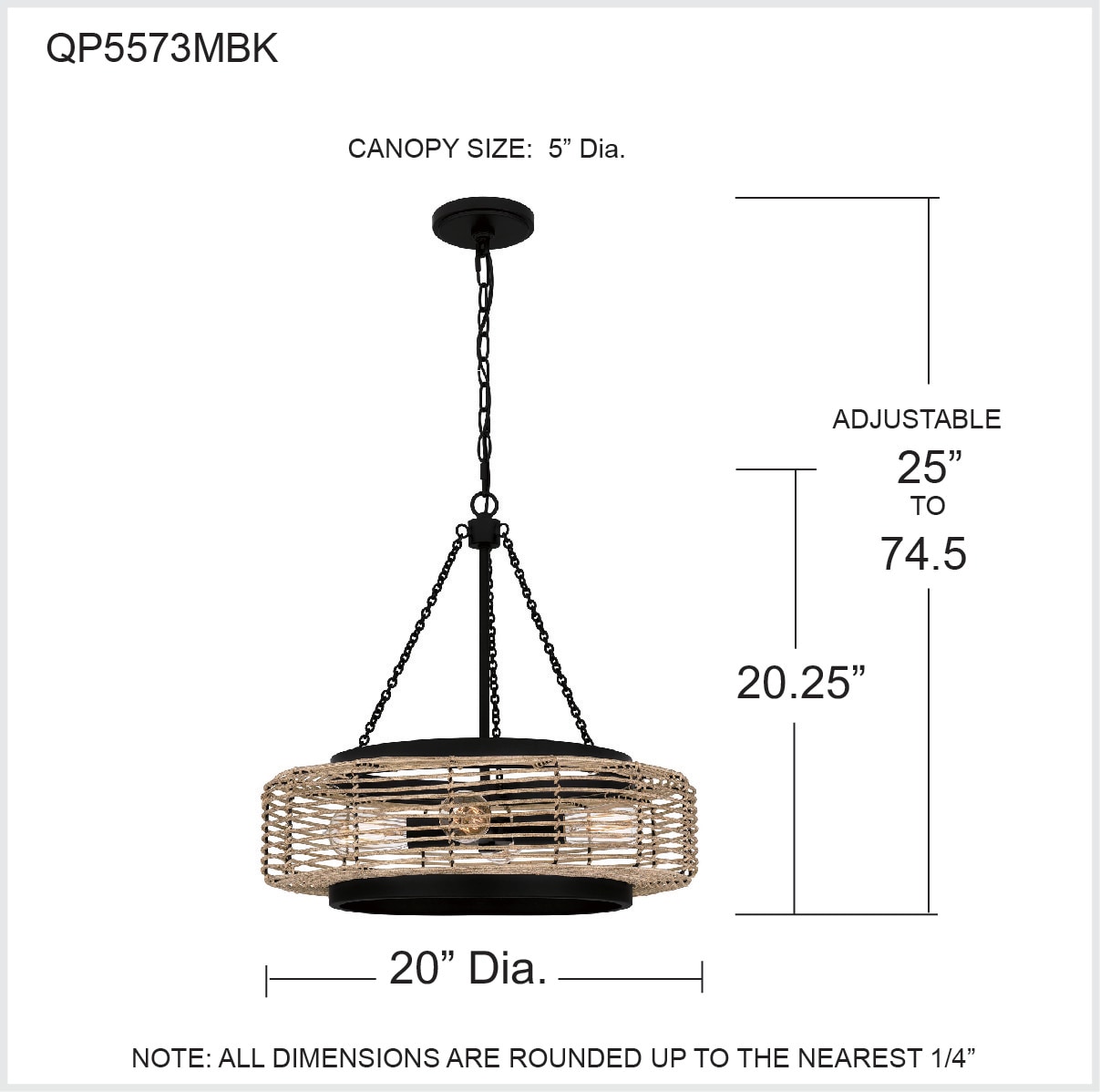 Quoizel QP5573MBK Pendant-Lights - View #9