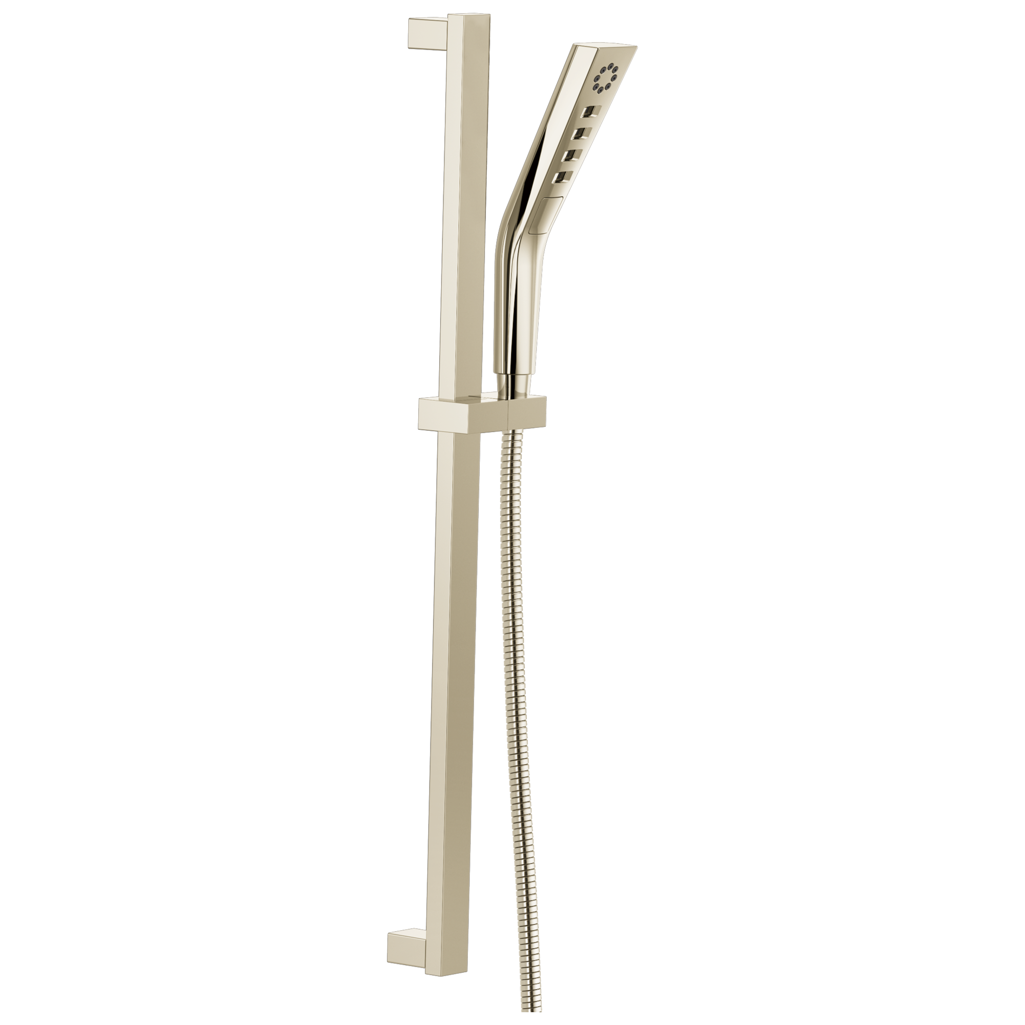 Delta 51799-PN-PR 3.0 -Spray Lumicoat Polished Nickel 1.375-in Rectangle Handheld Rain Shower Head 1.75 GPM