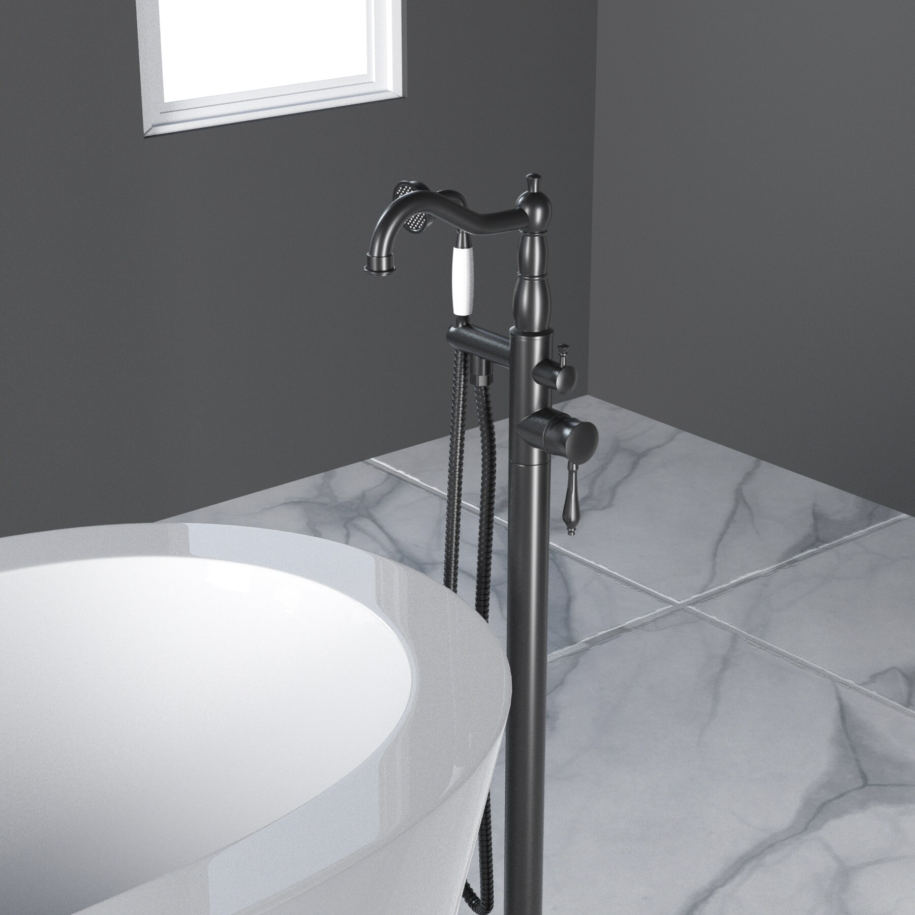 Clihome TC-083MB-BF Roman-Tub-Faucets - View #3