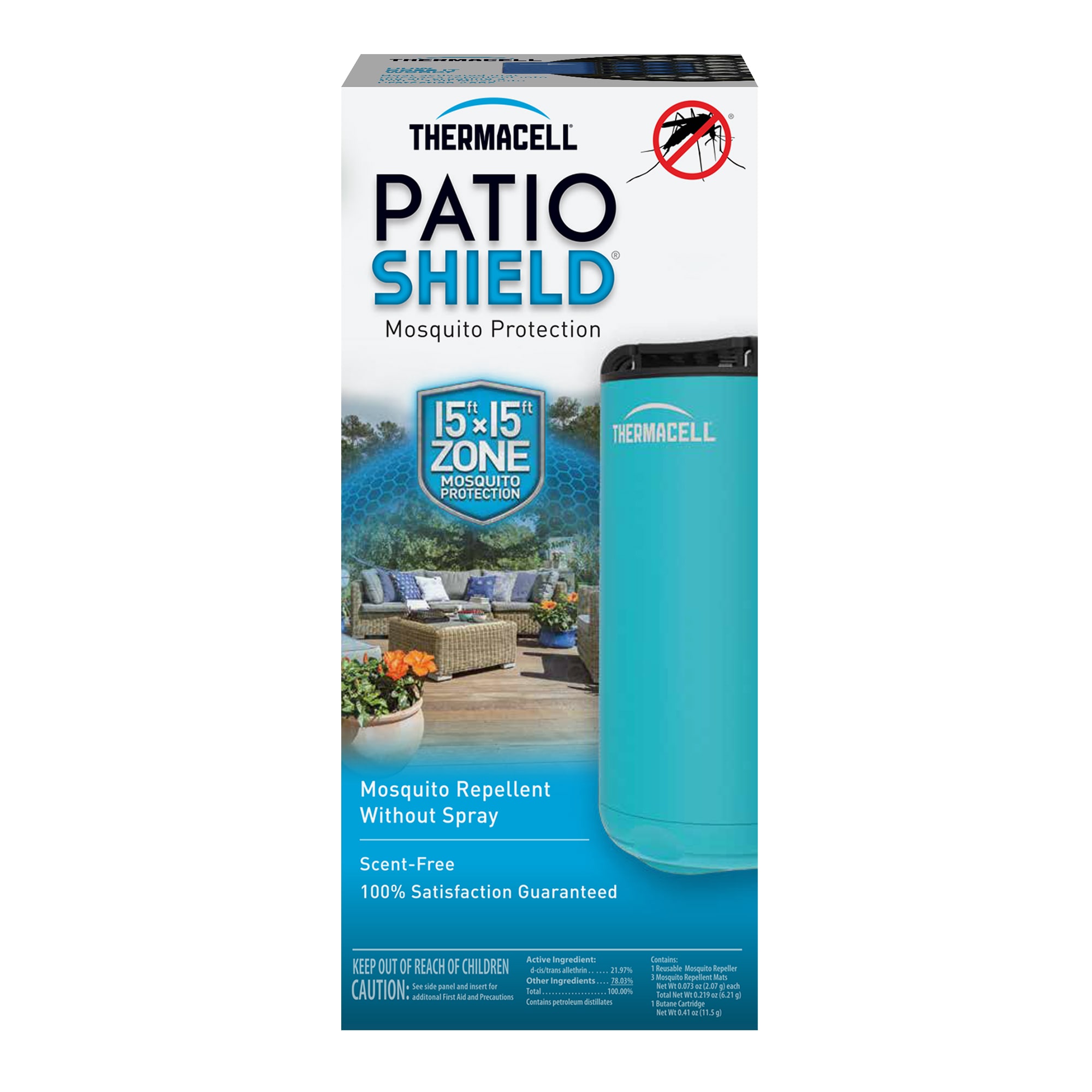 Thermacell Glacier Blue Patio Shield 15x15 Zone Mosquito Protection for sale online 