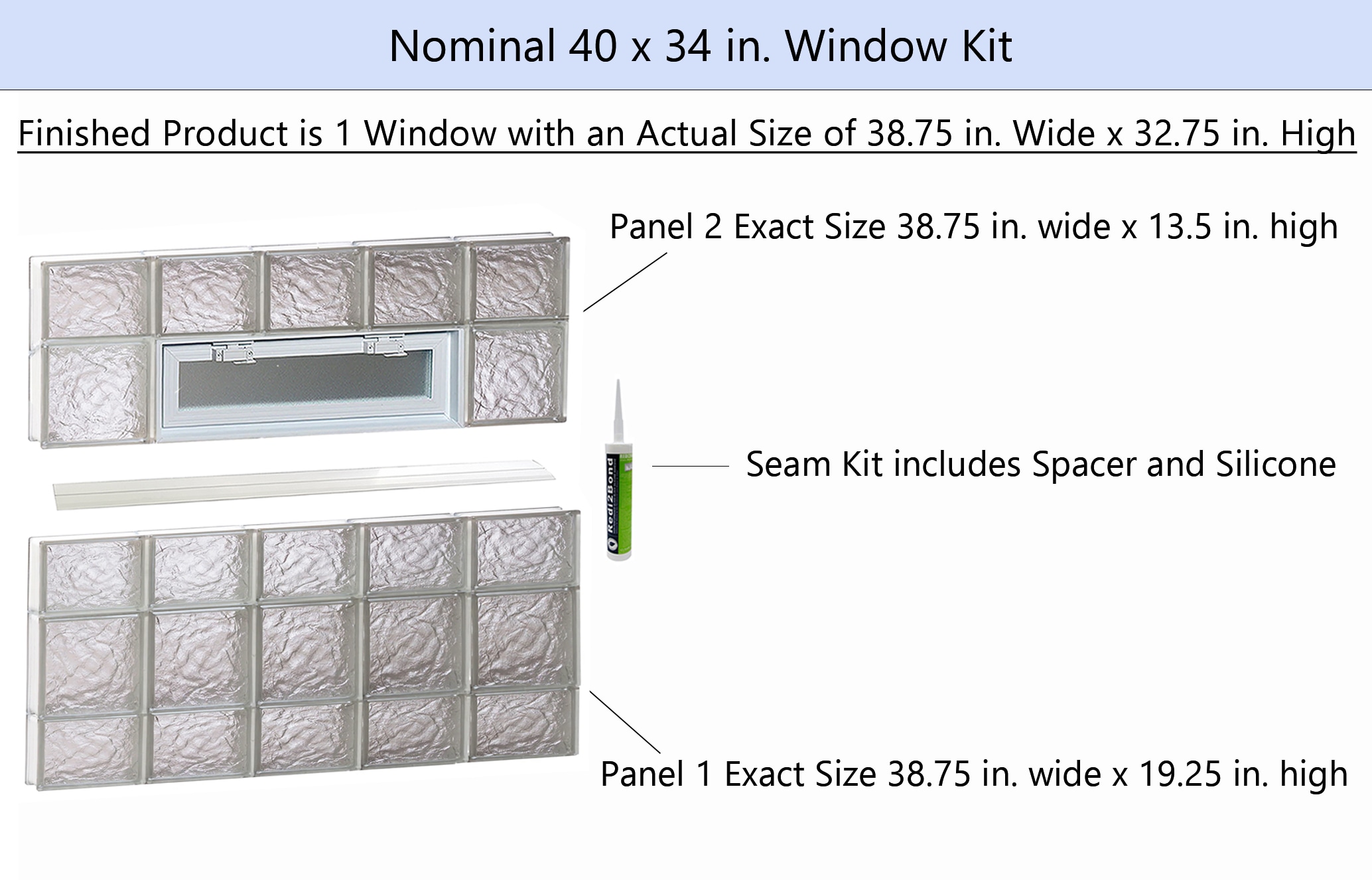 REDI2SET V4034IS Glass-Block-Windows - View #2
