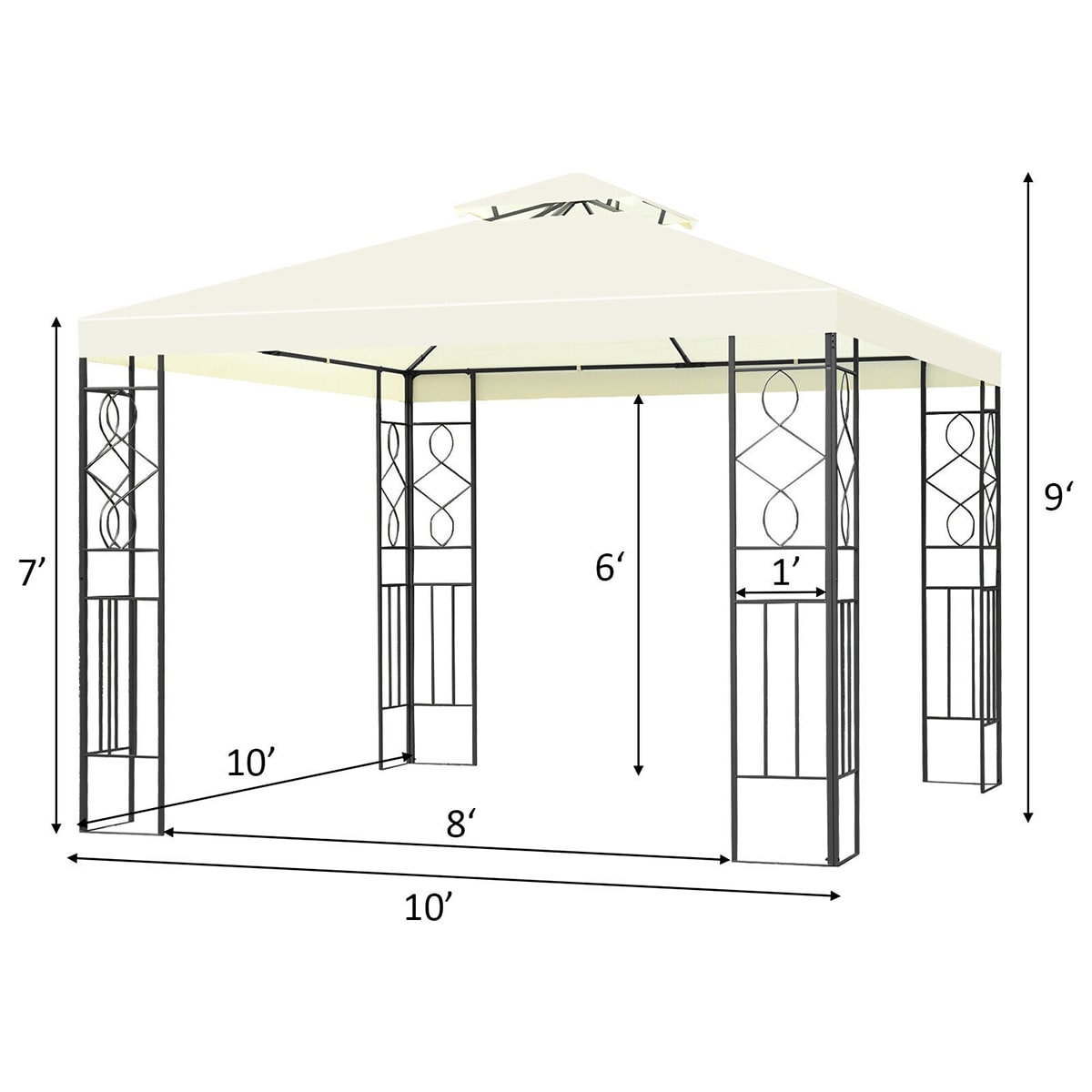 Forclover HYFE-70663 Wood-Resin-Gazebos - View #11
