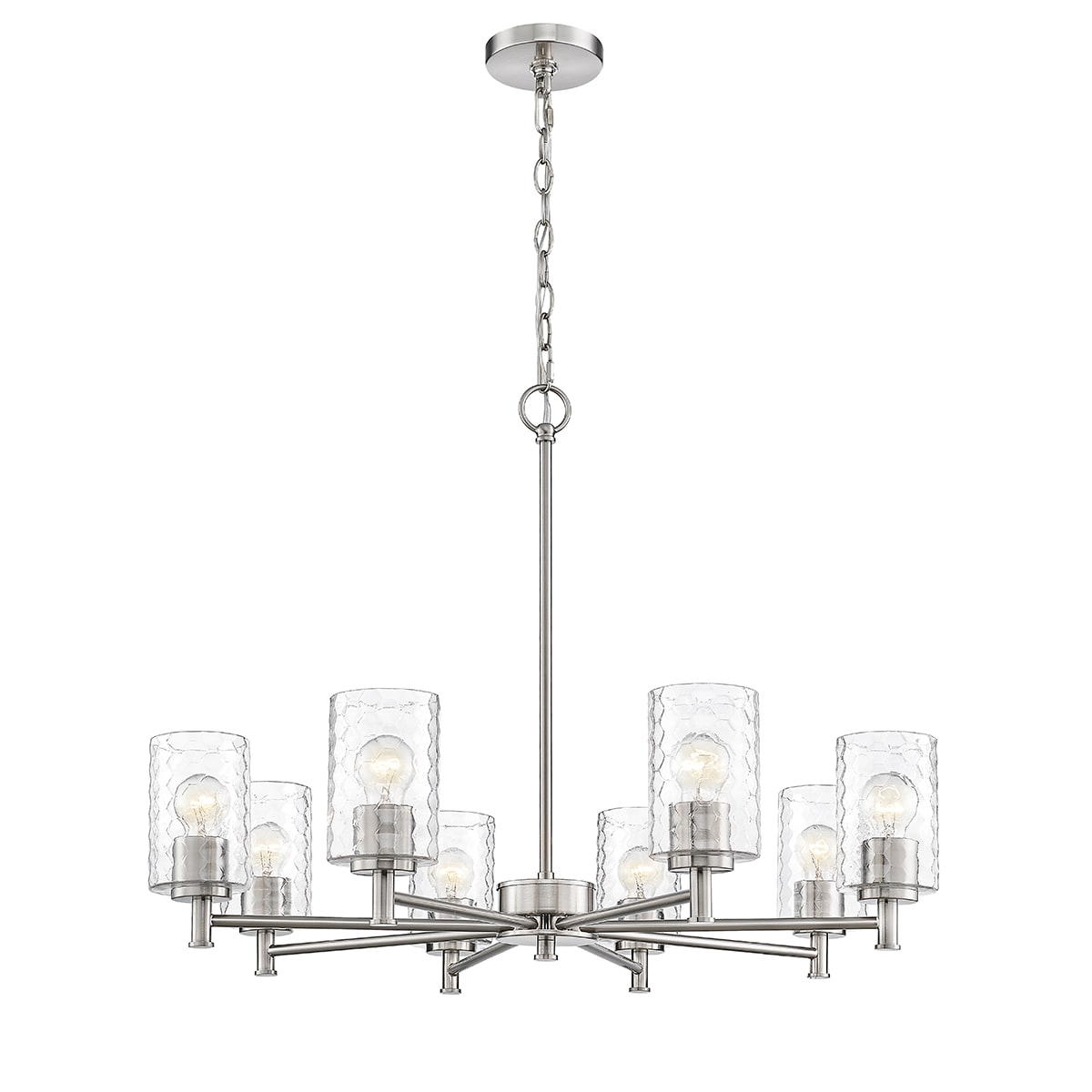 Millennium Lighting 9218-BN Ashli 8 -Light Brushed Nickel Modern/contemporary For Use in Dining Rooms, Foyers, Kitchens, Living Rooms Chandelier