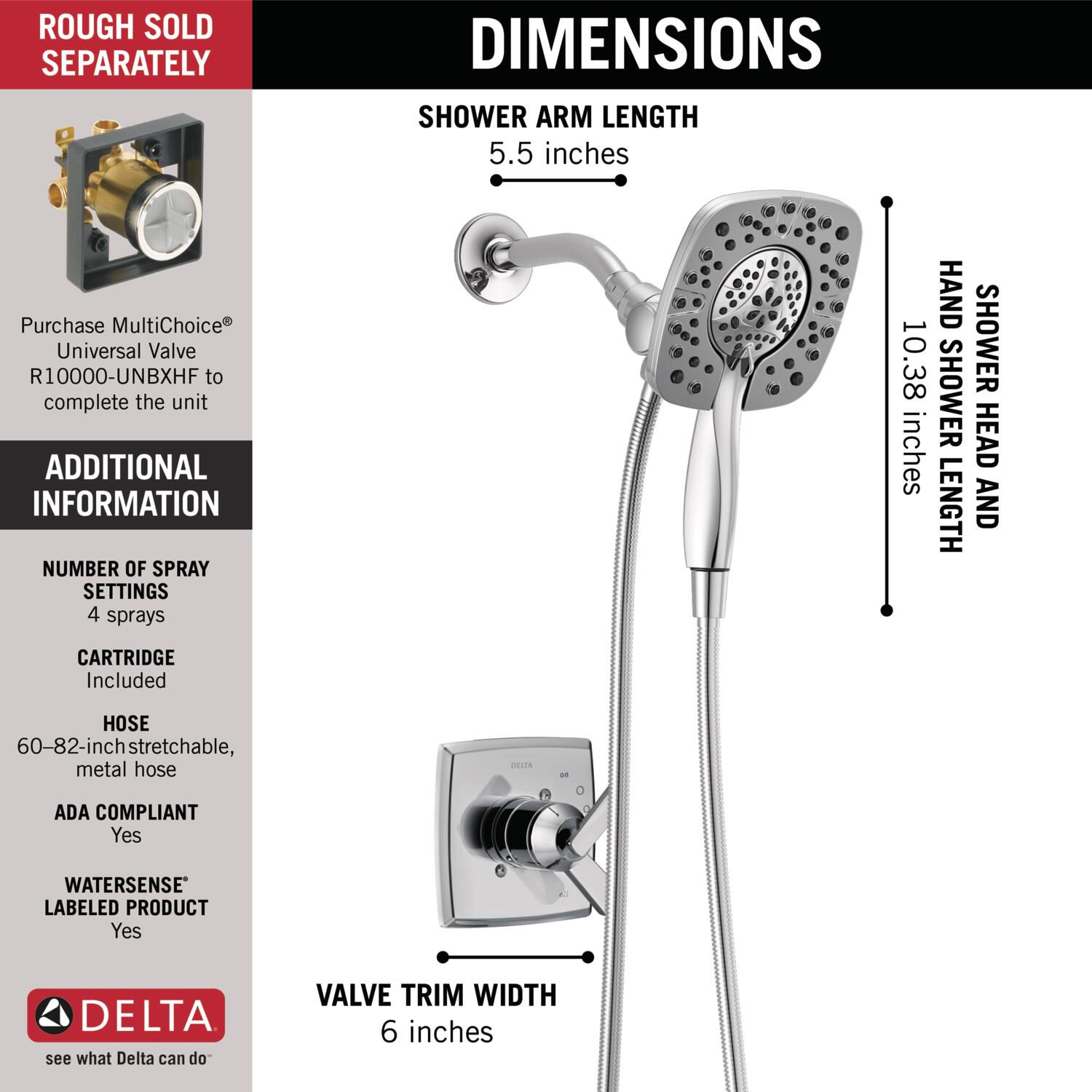 Delta T17264-I Tub-Shower-Faucets - View #3