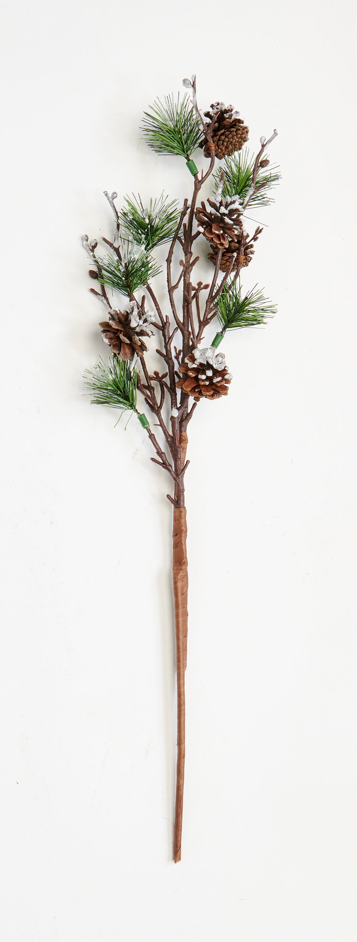 Worth Imports 9882 6 -Pack Multiple colors/finishes Pinecone Spray Christmas Tree Pick