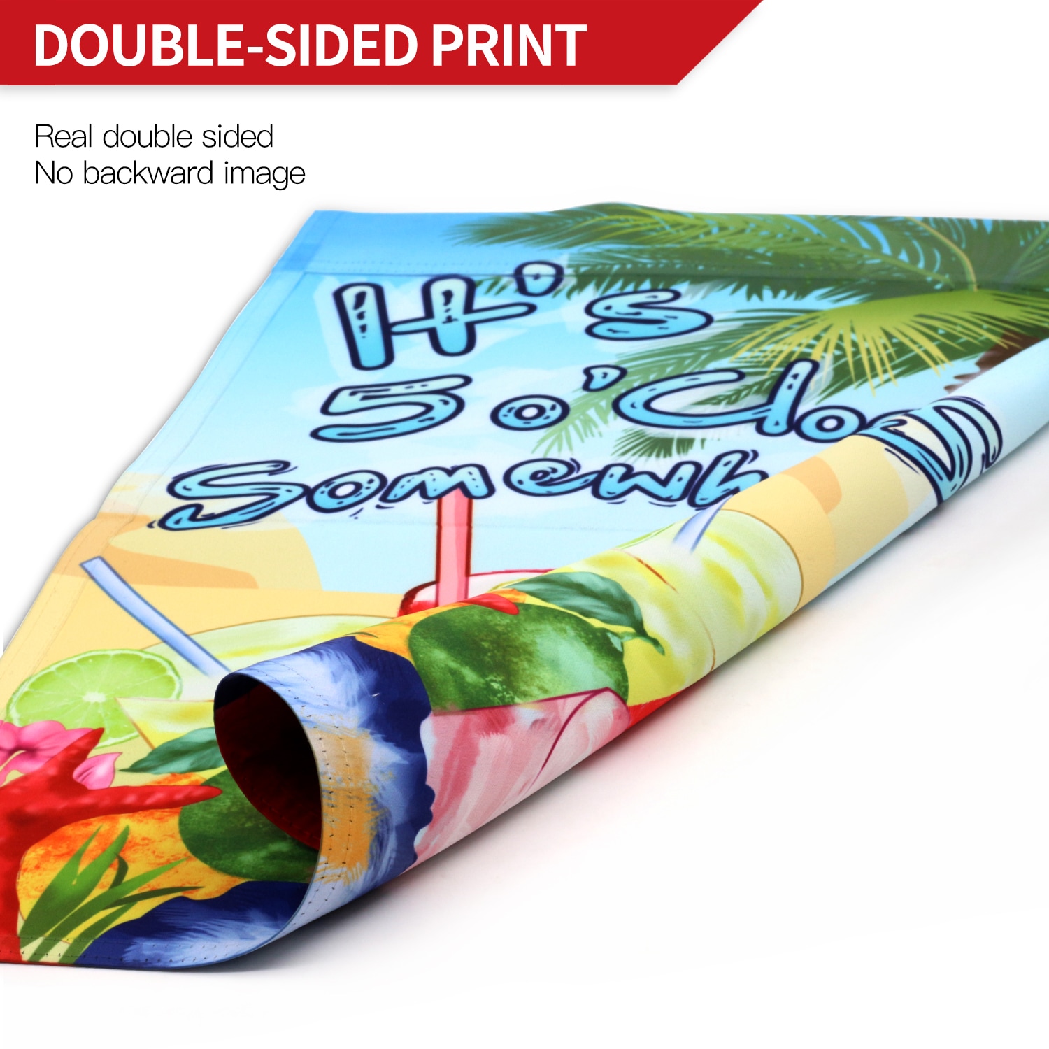 Multicolor Polyester Holiday Garden Flag with Sleeve